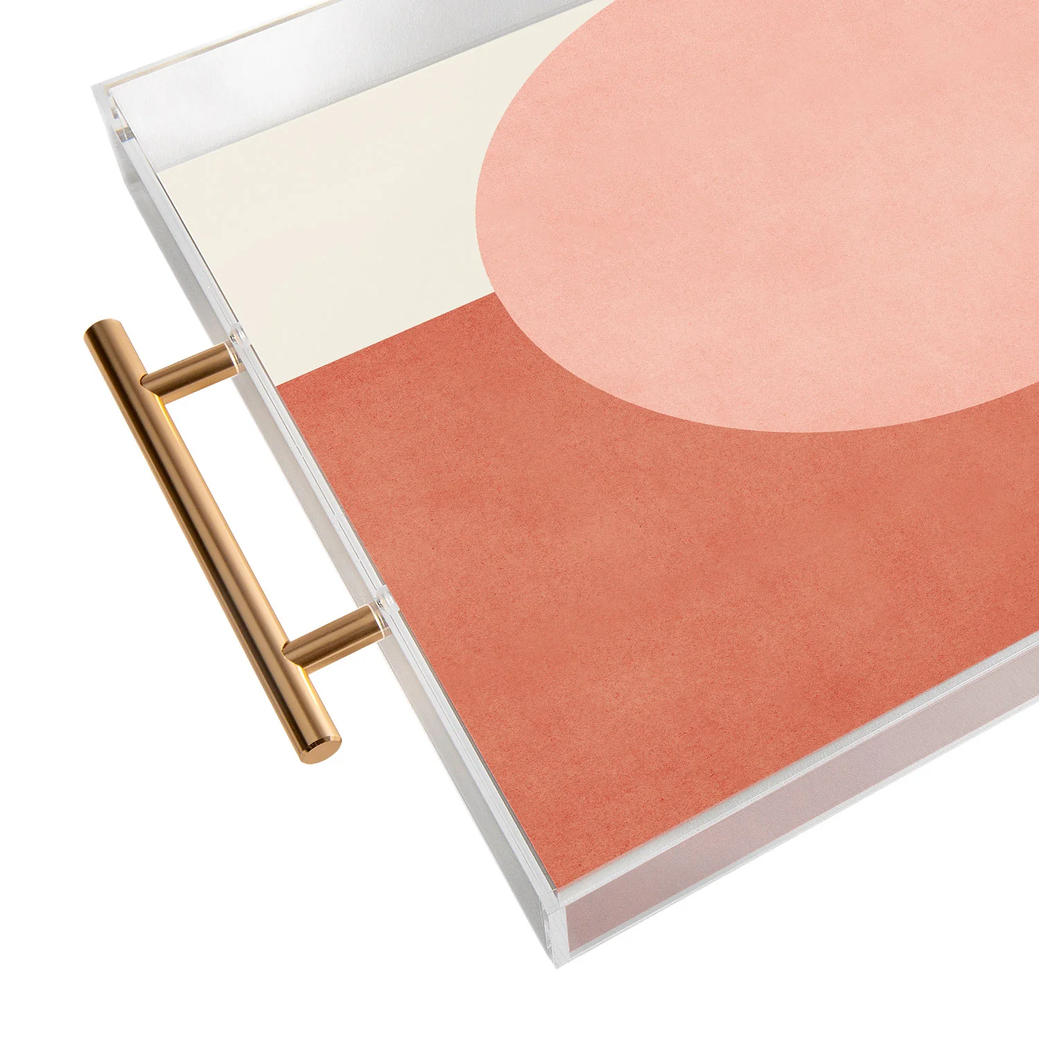 MoonlightPrint Halfmoon Colorblock Pink Acrylic Tray - Image 7