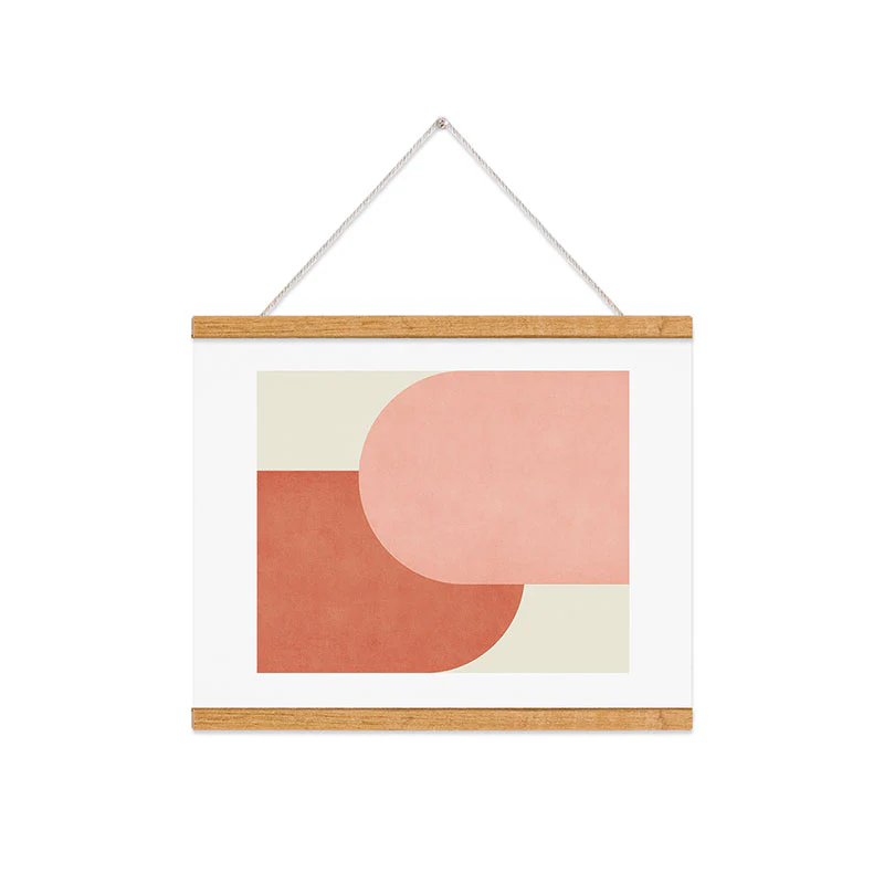 MoonlightPrint Halfmoon Colorblock Pink Art Print - Image 31
