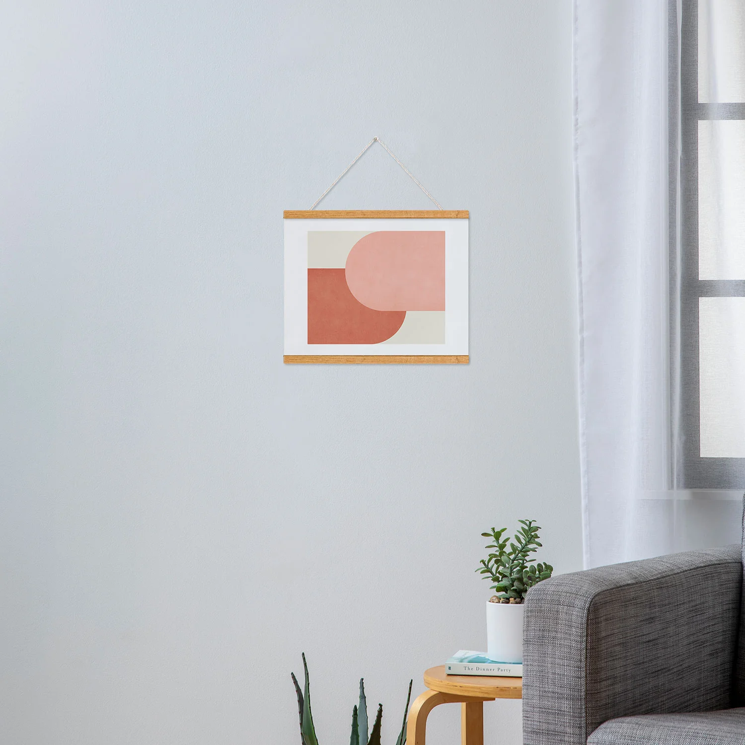 MoonlightPrint Halfmoon Colorblock Pink Art Print - Image 33