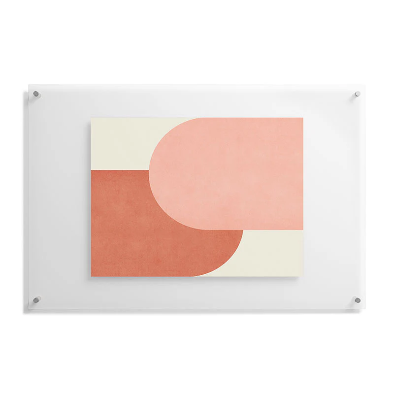 MoonlightPrint Halfmoon Colorblock Pink Floating Acrylic Print - Image 33