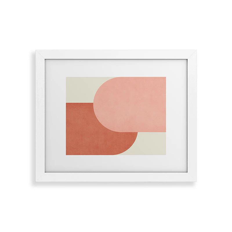 MoonlightPrint Halfmoon Colorblock Pink Framed Art Print - Image 17