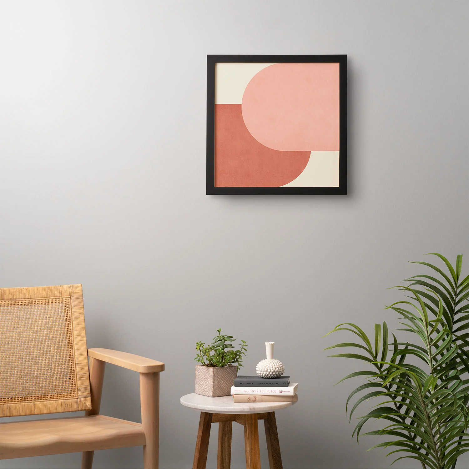 MoonlightPrint Halfmoon Colorblock Pink Framed Wall Art - Image 10