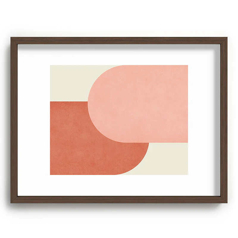 MoonlightPrint Halfmoon Colorblock Pink Recessed Framing Rectangle - Image 23