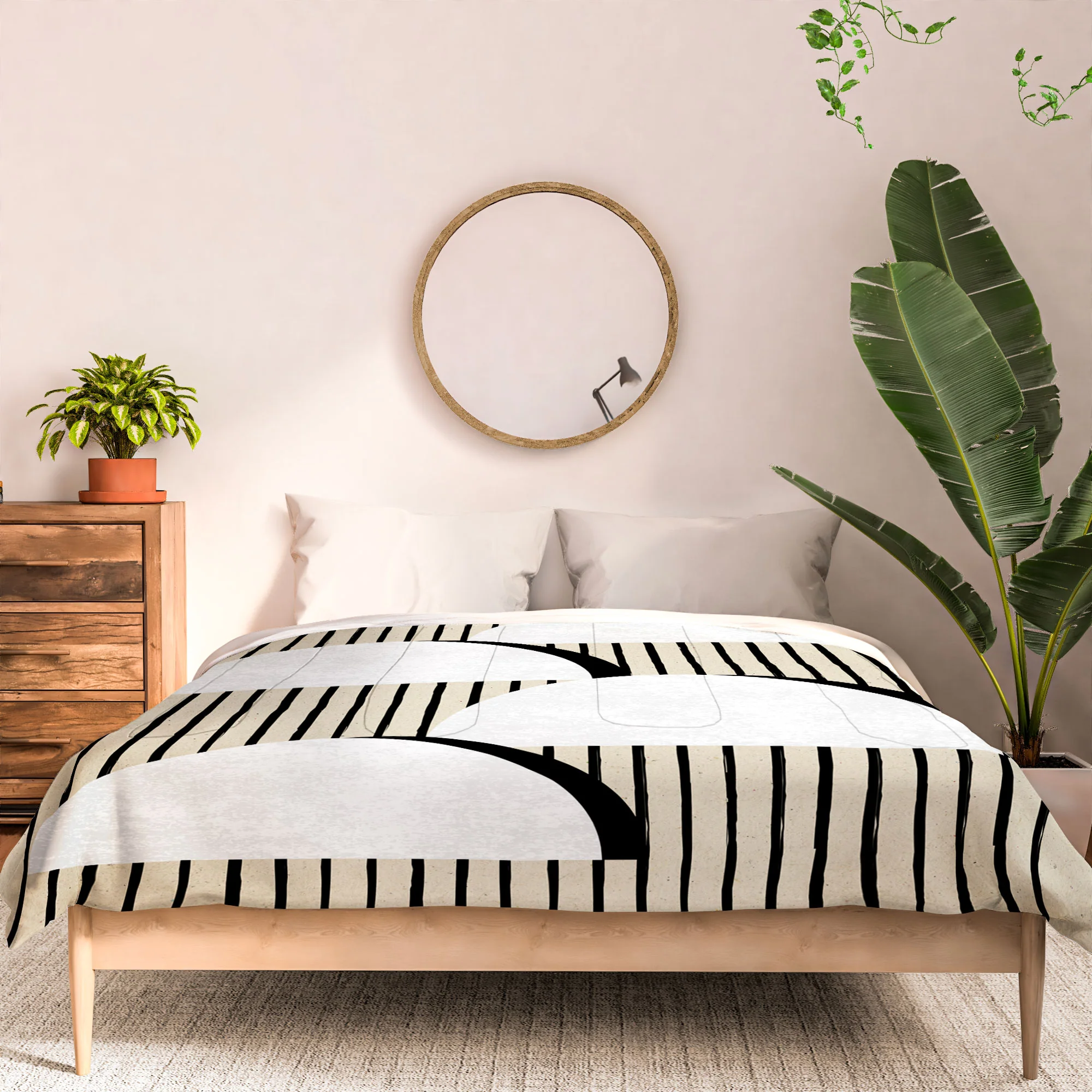 MoonlightPrint Halfmoon Stripes Comforter - Image 15