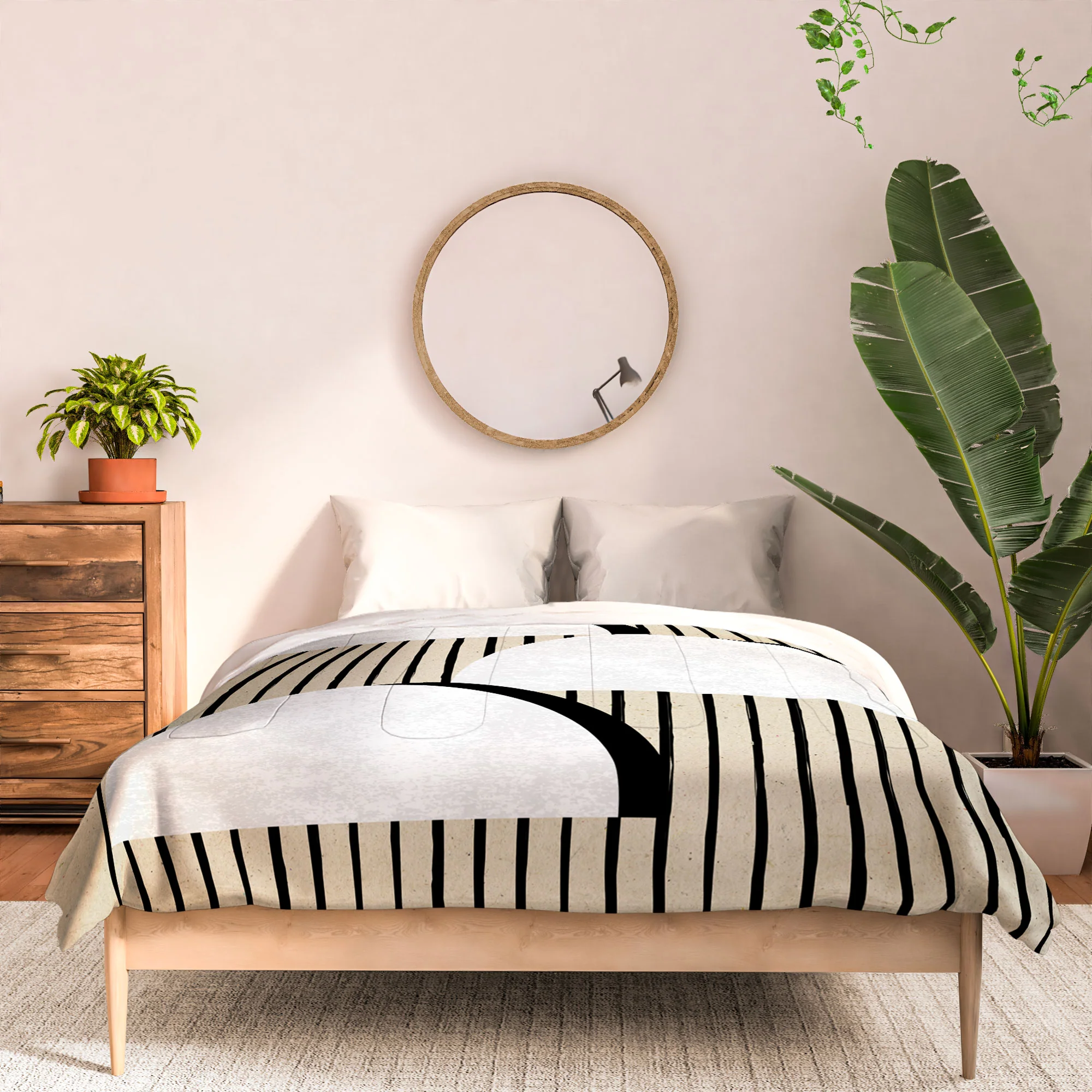 MoonlightPrint Halfmoon Stripes Comforter - Image 3
