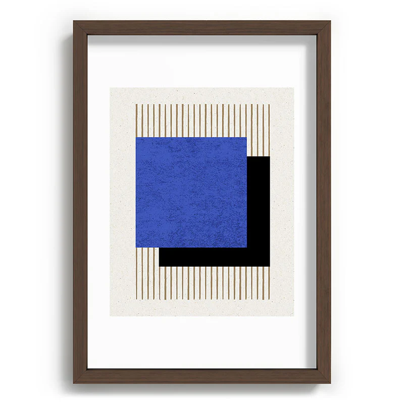 MoonlightPrint Square Blue Stripes Recessed Framing Rectangle - Image 15