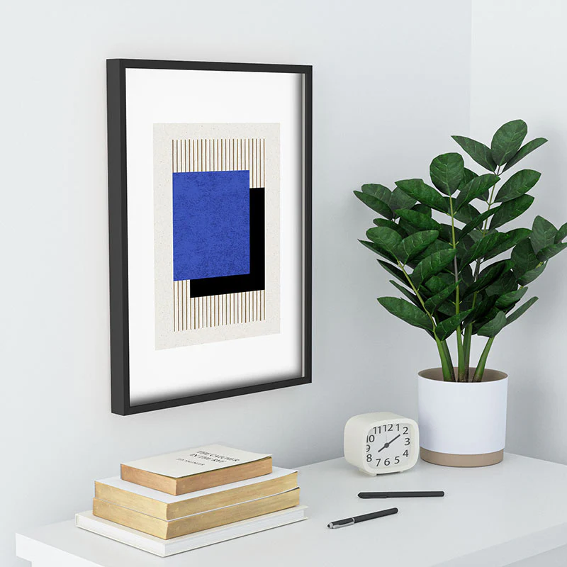 MoonlightPrint Square Blue Stripes Recessed Framing Rectangle - Image 18