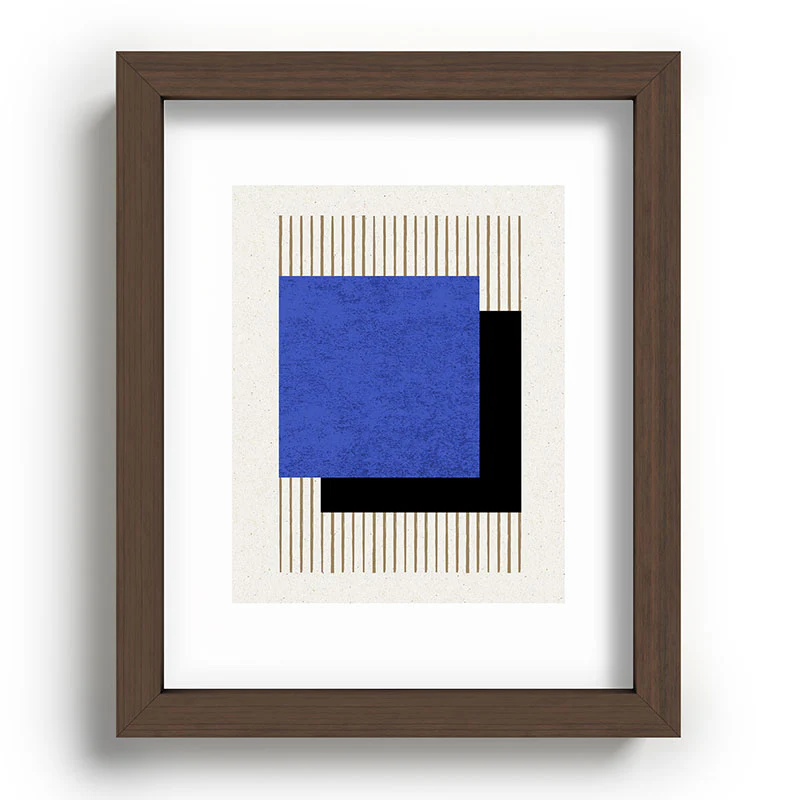 MoonlightPrint Square Blue Stripes Recessed Framing Rectangle - Image 7