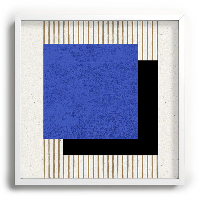 MoonlightPrint Square Blue Stripes Recessed Framing Square - Image 11