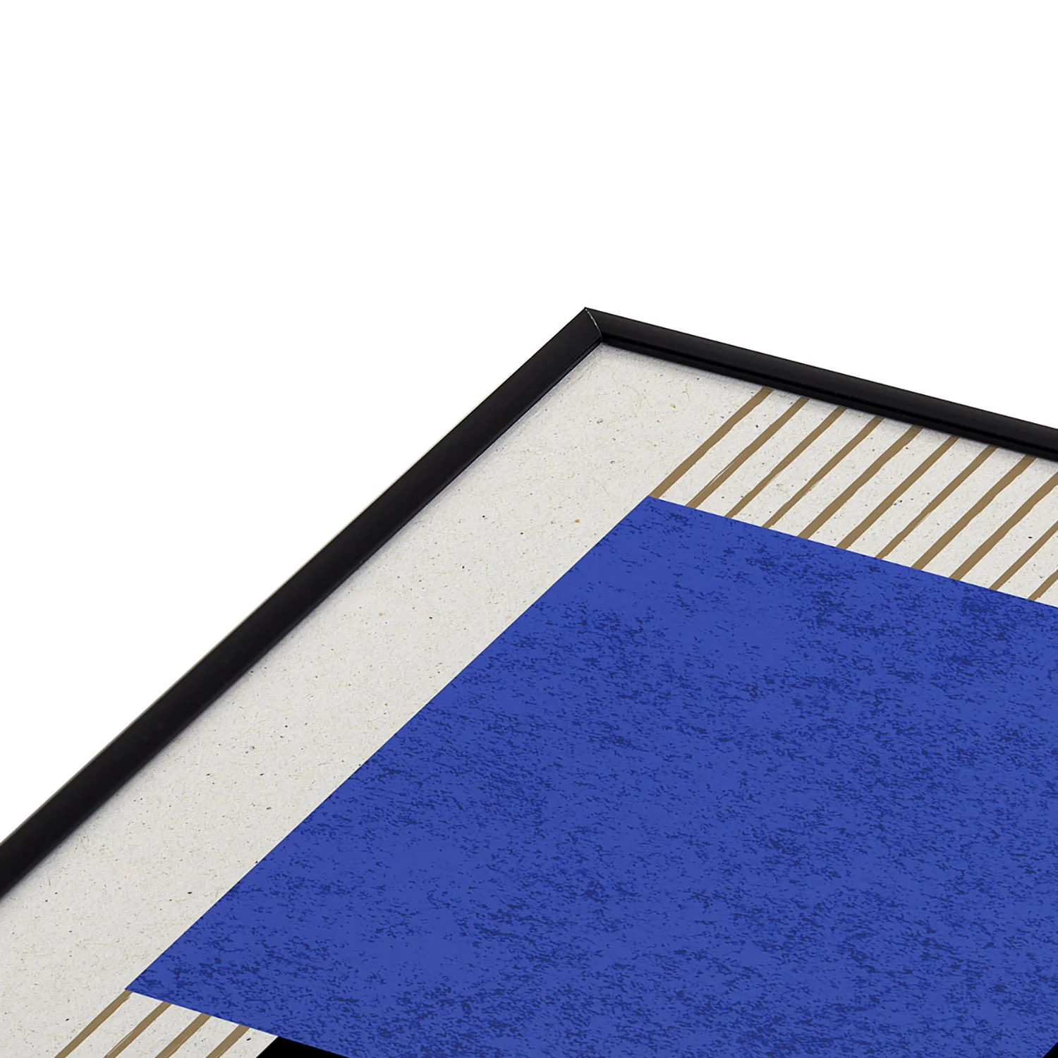 MoonlightPrint Square Blue Stripes Square Metal Framed Art Print - Image 11