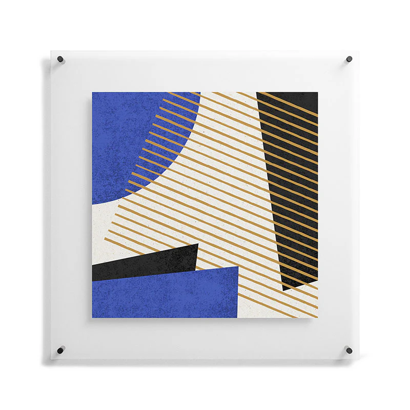 MoonlightPrint Stripes Circle Geometric Blue Floating Acrylic Print - Image 41