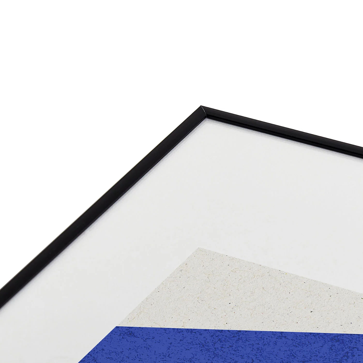 MoonlightPrint Stripes Circle Geometric Blue Metal Framed Art Print - Image 35