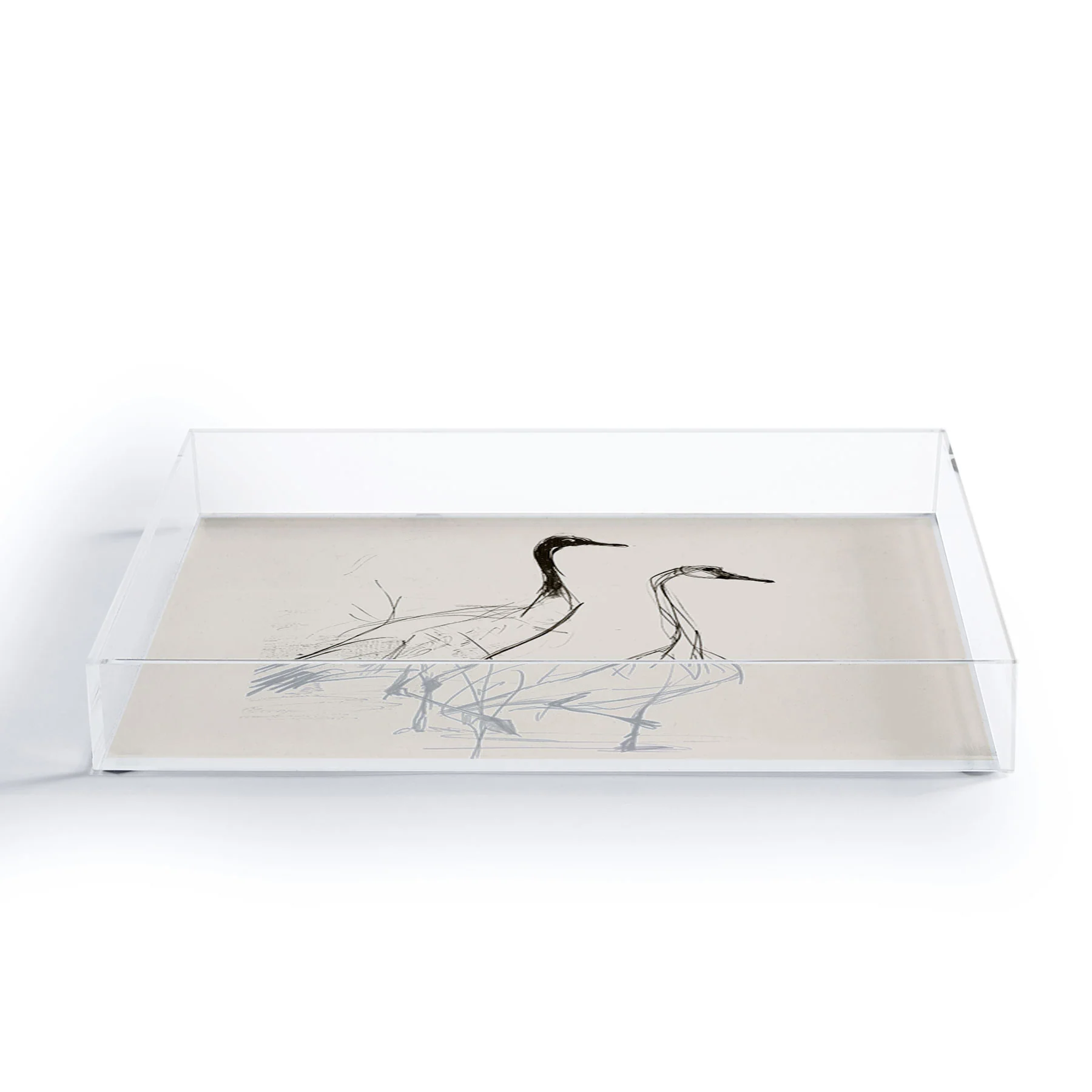 Nadja Two Geese Minimalist Drawing Acrylic Tray - Image 6
