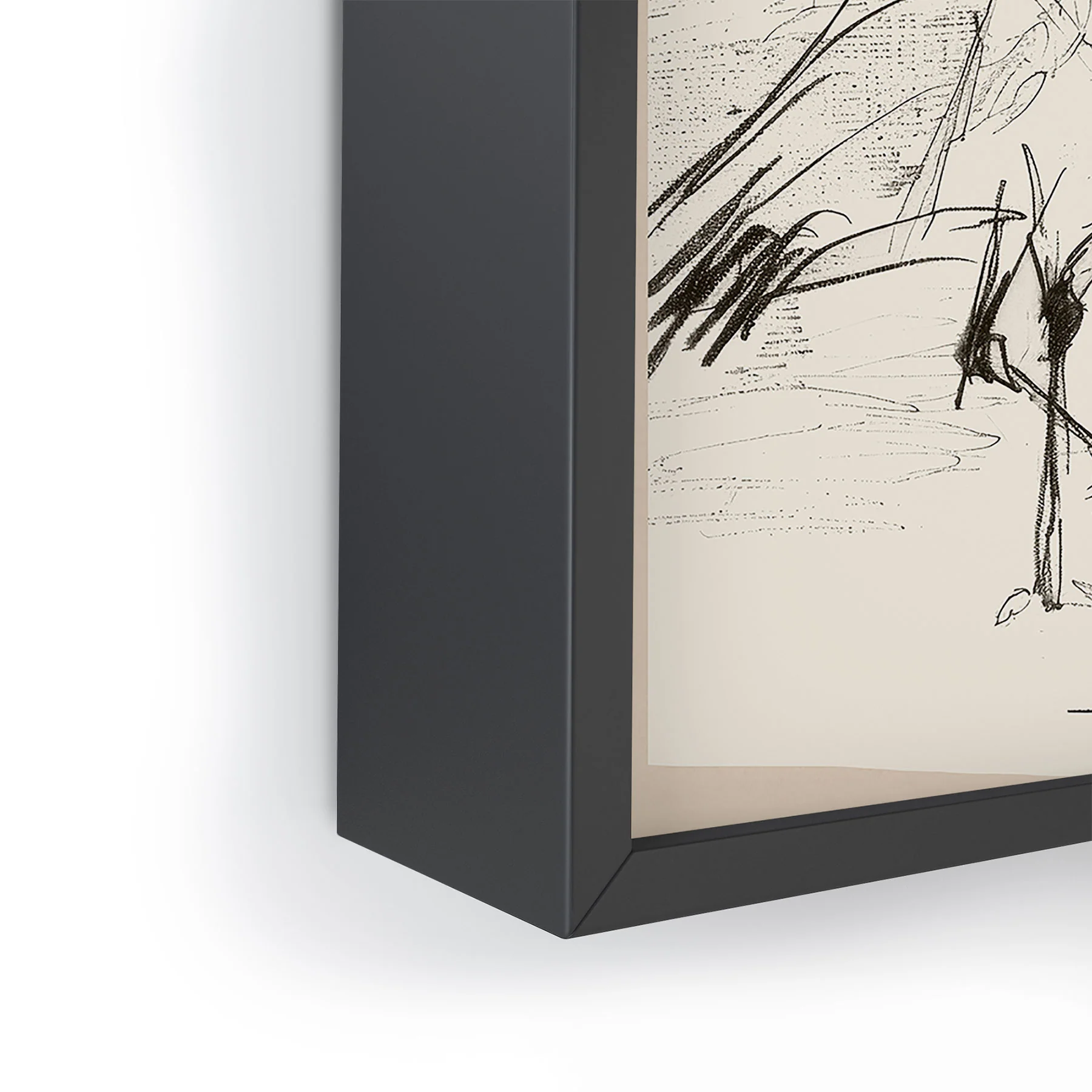 Nadja Two Geese Minimalist Drawing Framed Mini Art Print - Image 10