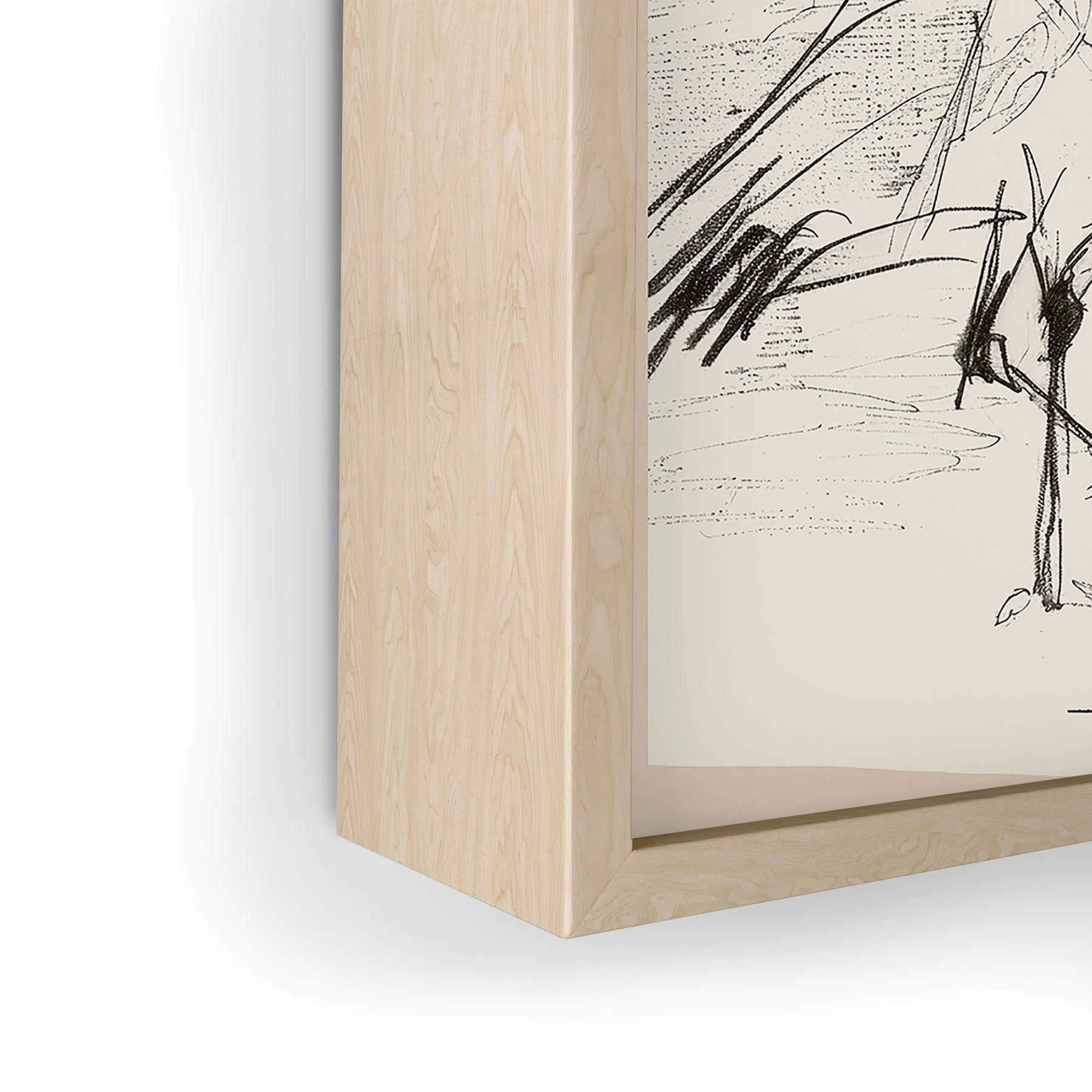 Nadja Two Geese Minimalist Drawing Framed Mini Art Print - Image 12