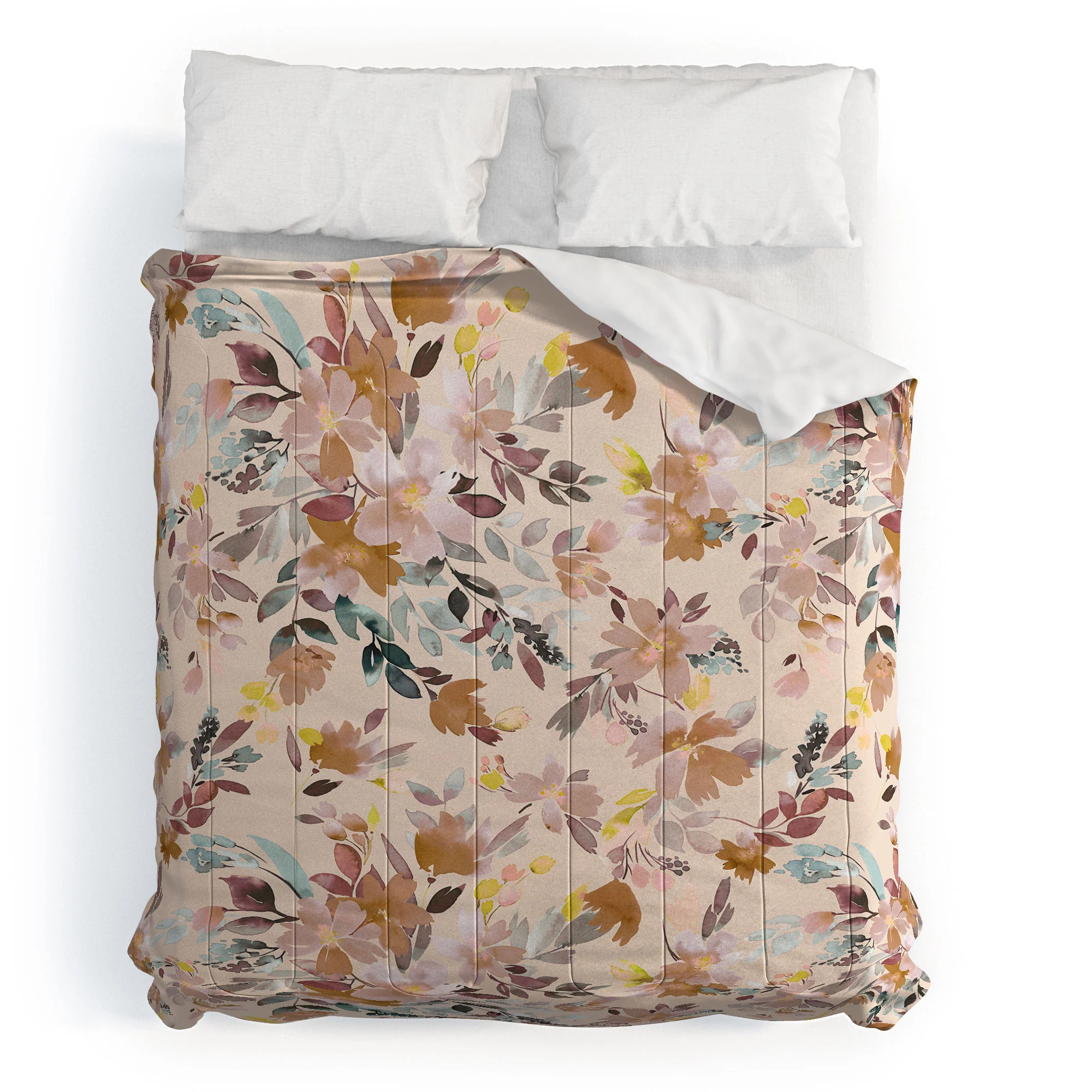 Ninola Design Botanic Retreat Floral Oleander Whimsical Soft Pink Comforter - Image 13