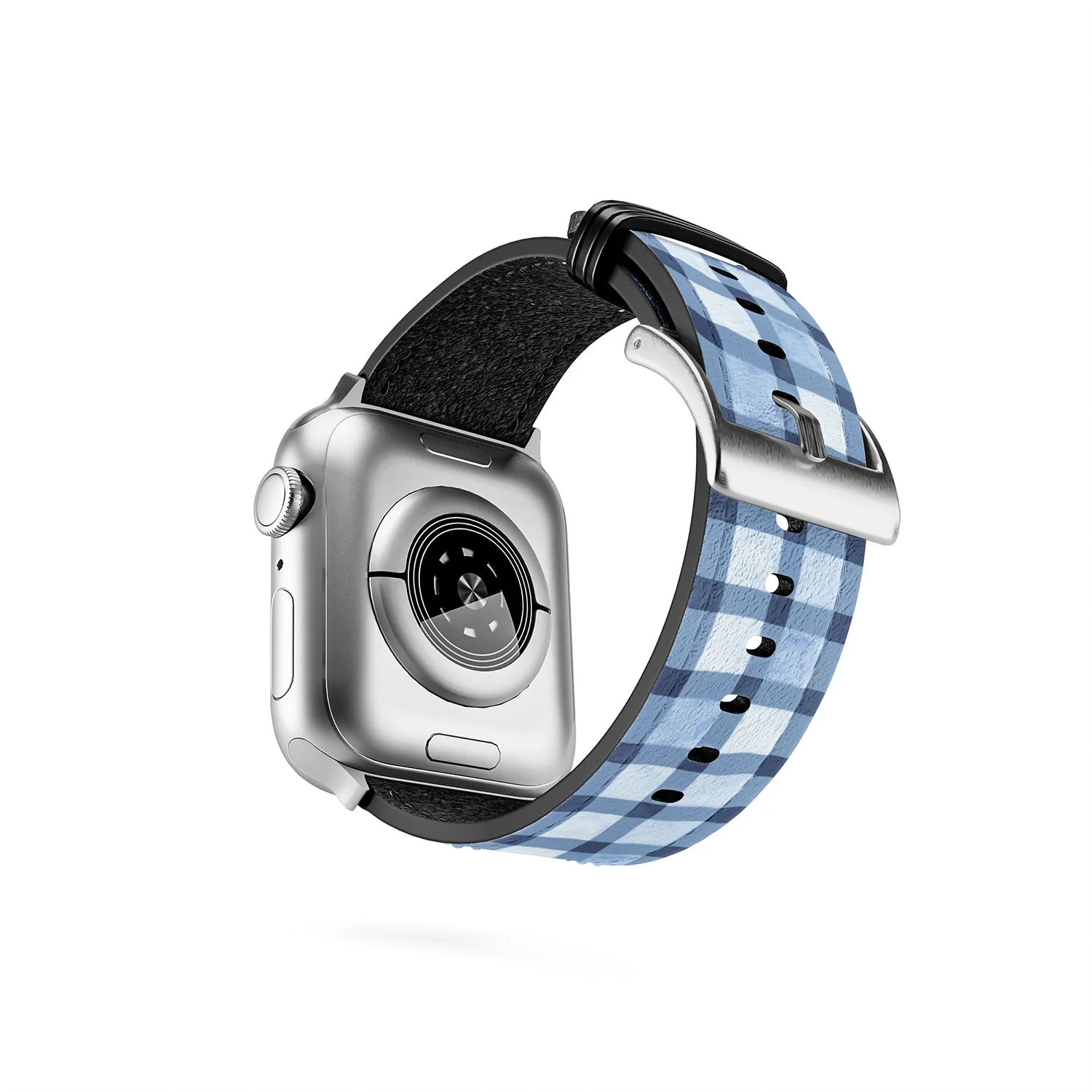 Ninola Design Checker Mosaic Navy Blue Apple Watch Band - Image 5