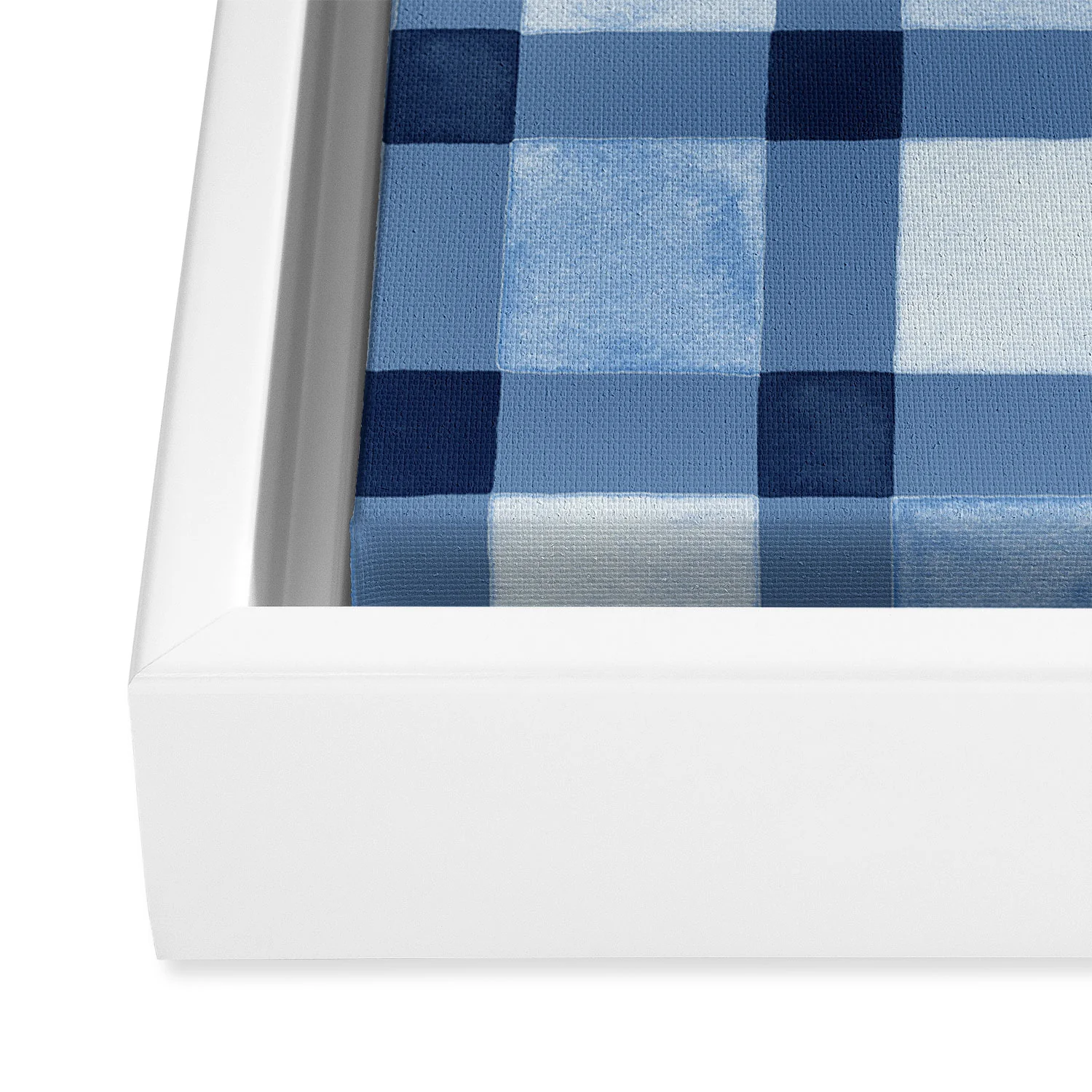 Ninola Design Checker Mosaic Navy Blue Art Canvas - Image 16