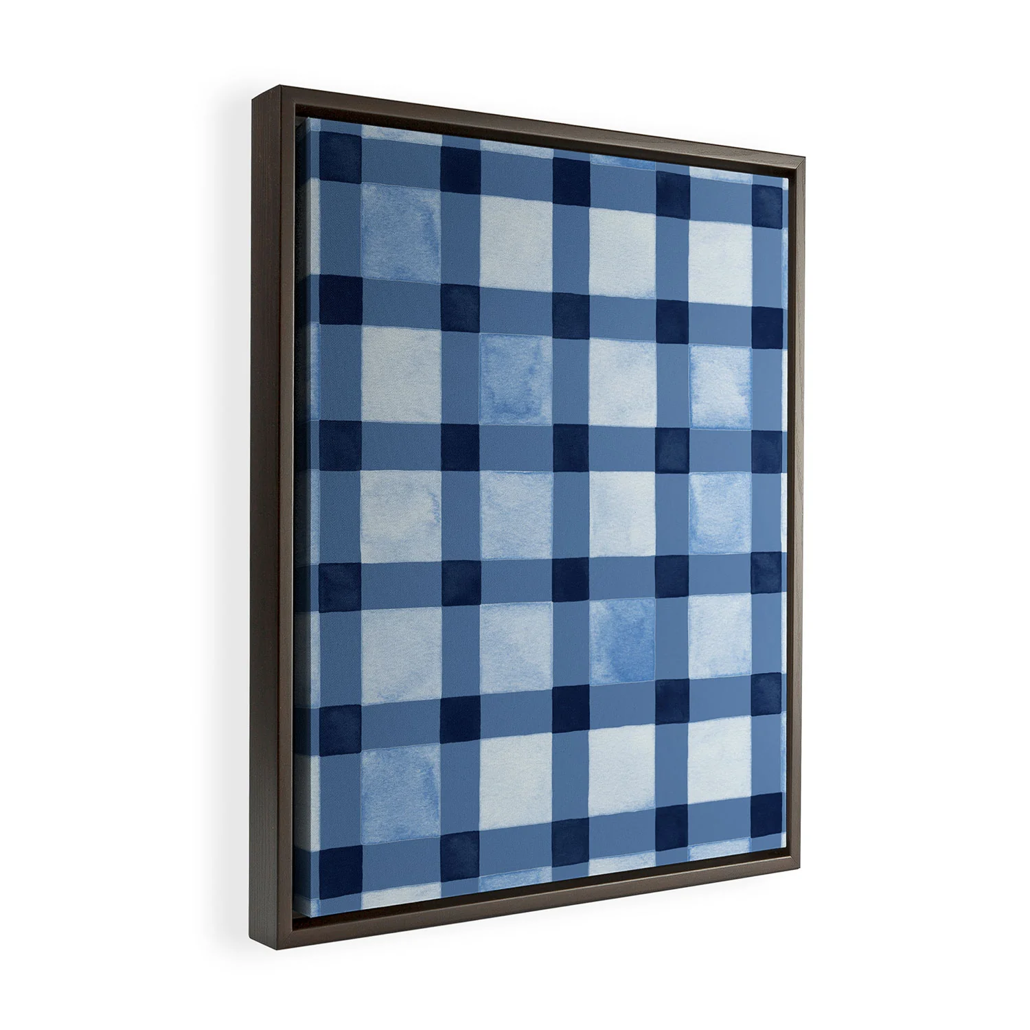 Ninola Design Checker Mosaic Navy Blue Art Canvas - Image 23