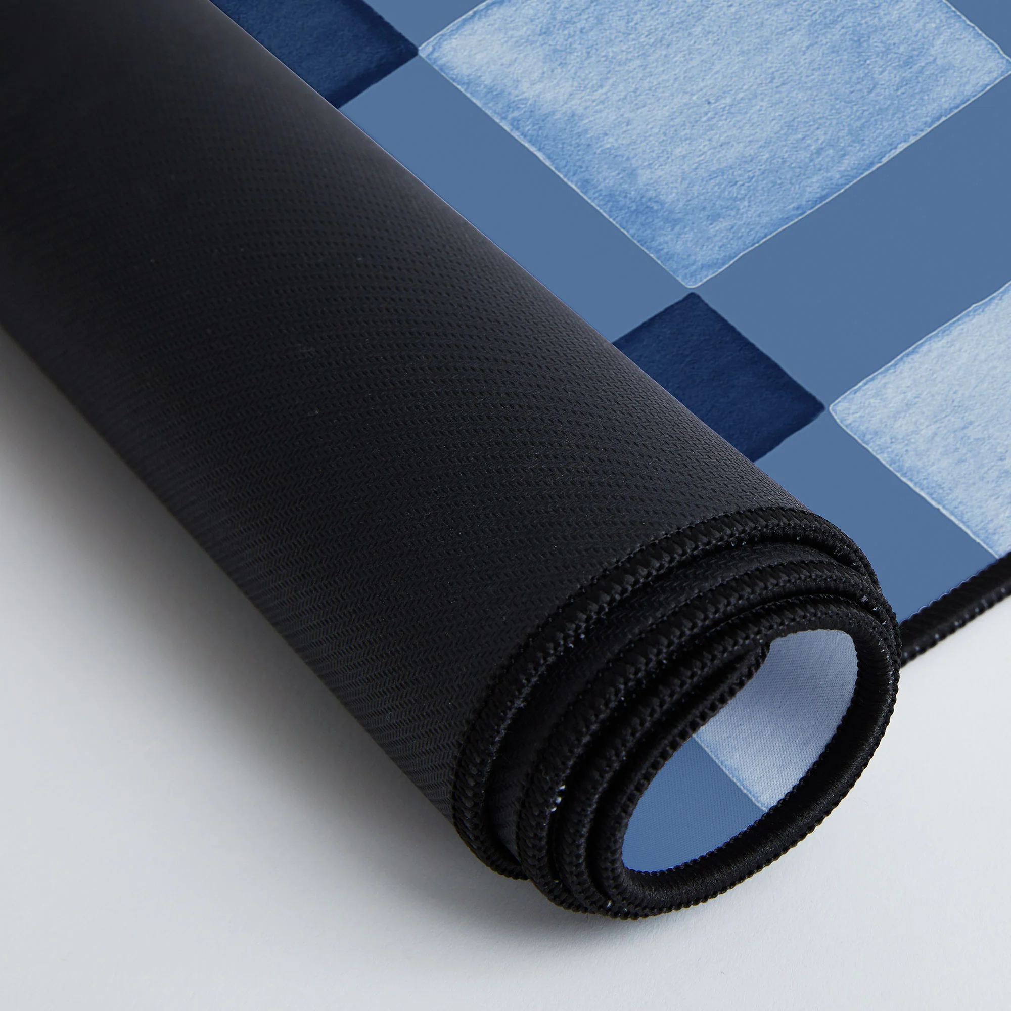 Ninola Design Checker Mosaic Navy Blue Desk Mat - Image 4