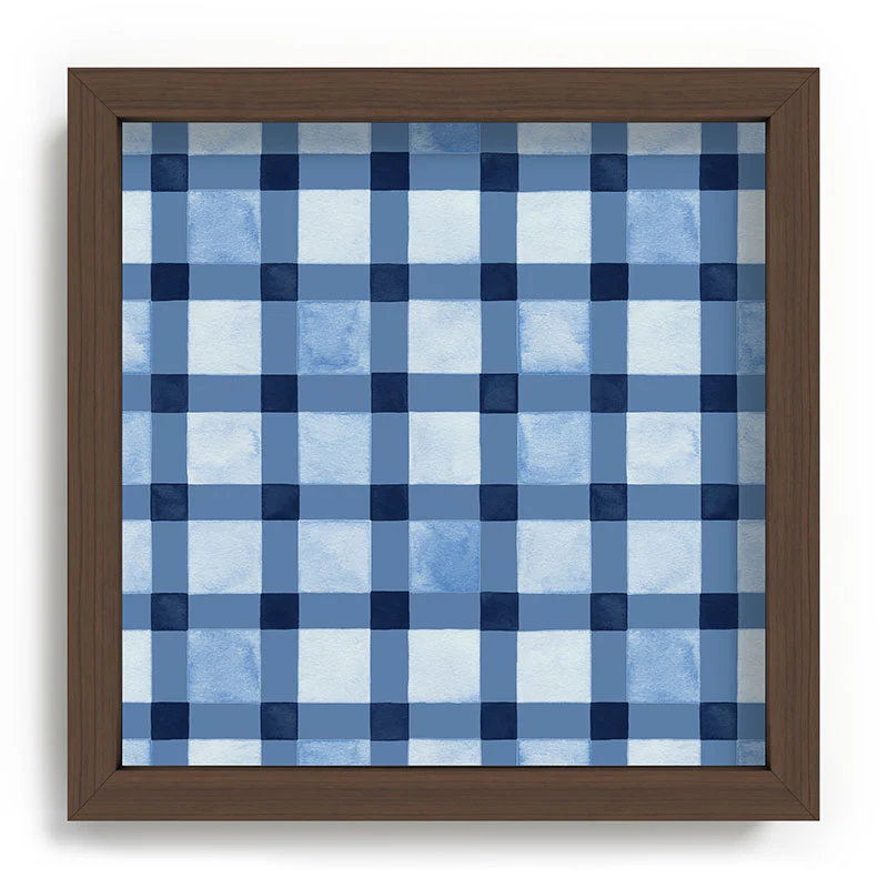 Ninola Design Checker Mosaic Navy Blue Recessed Framing Square - Image 7
