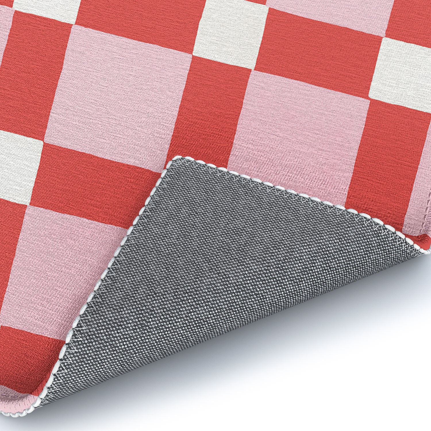 Ninola Design Checker Mosaic Pink Red Area Rug - Image 9