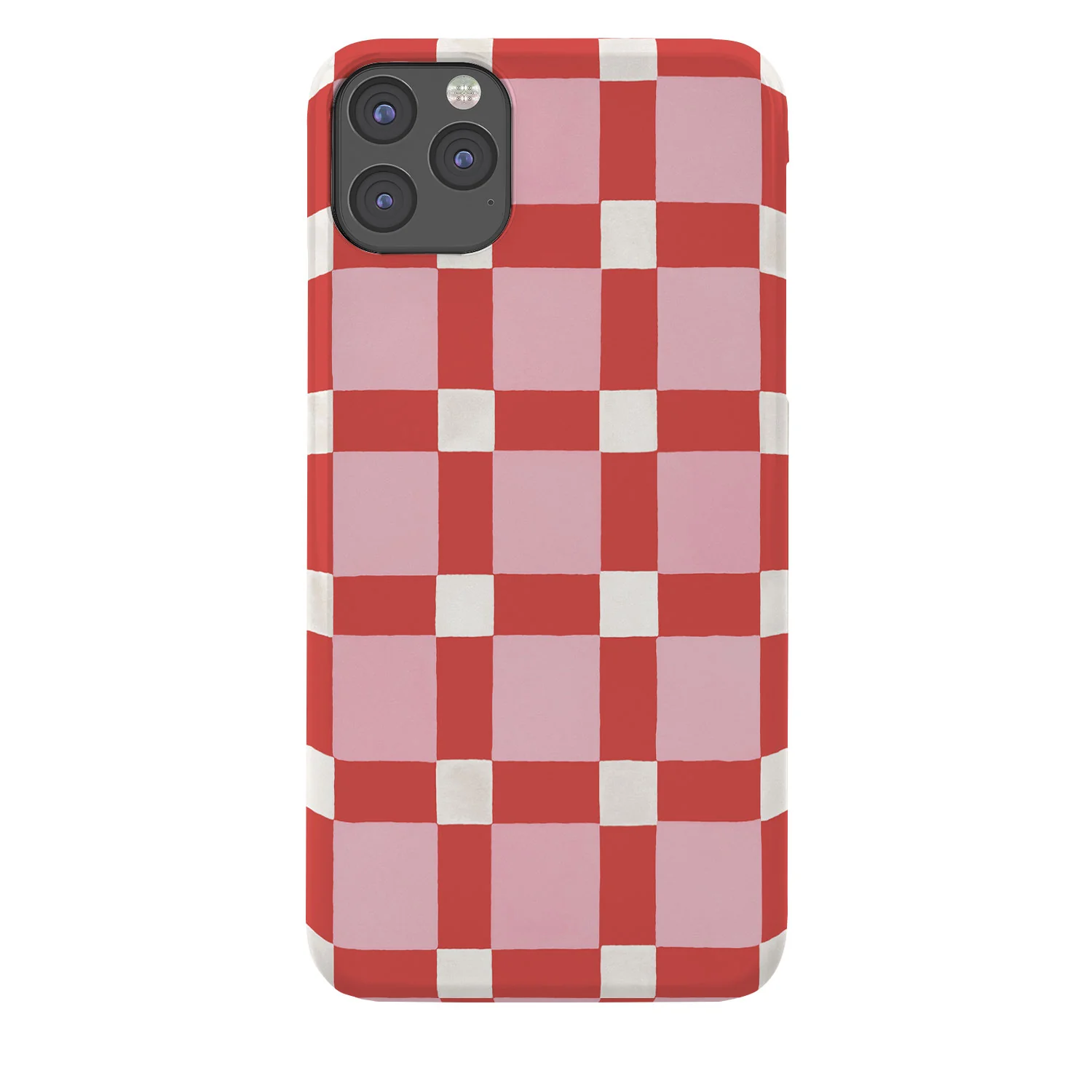 Ninola Design Checker Mosaic Pink Red Phone Case - Image 11