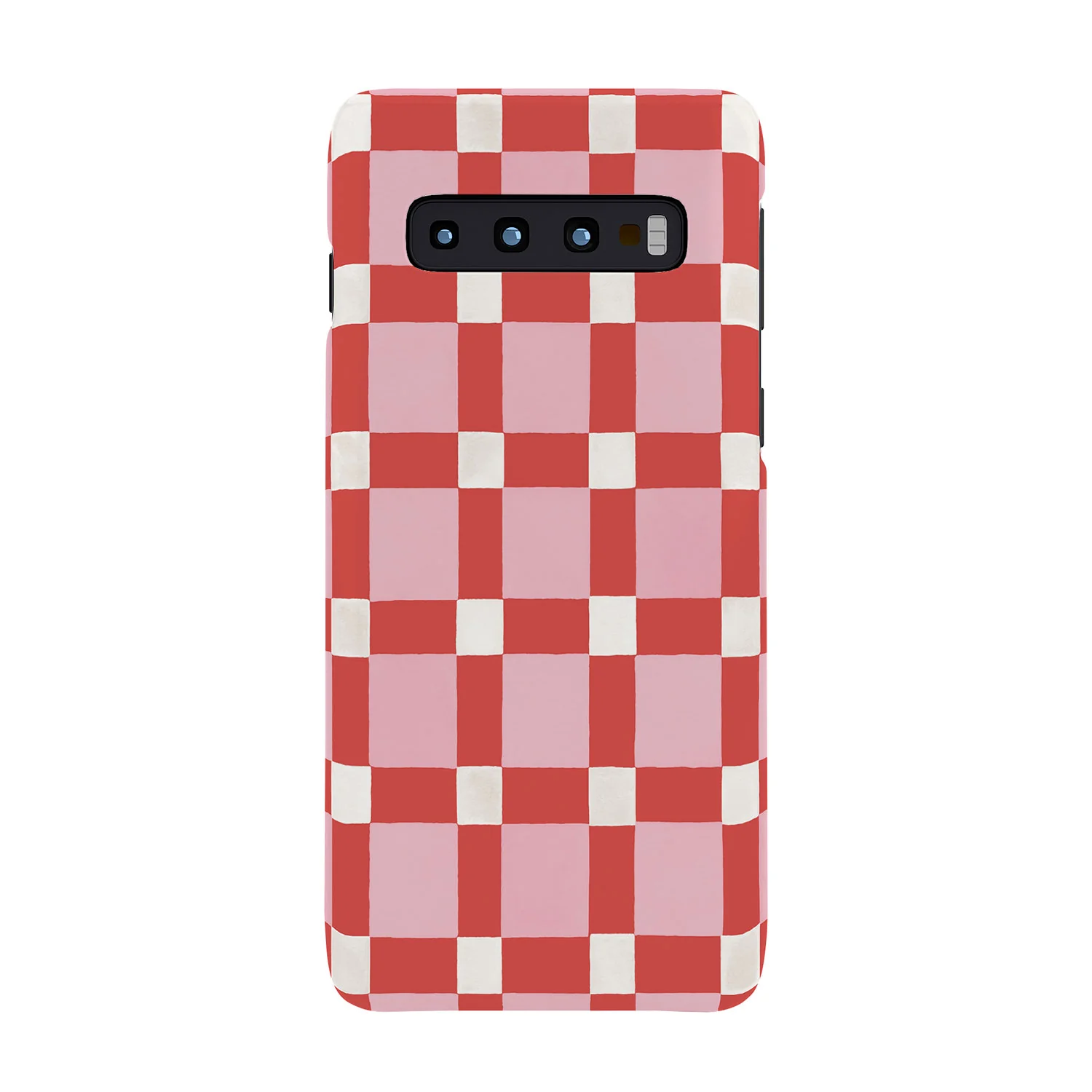 Ninola Design Checker Mosaic Pink Red Phone Case - Image 17