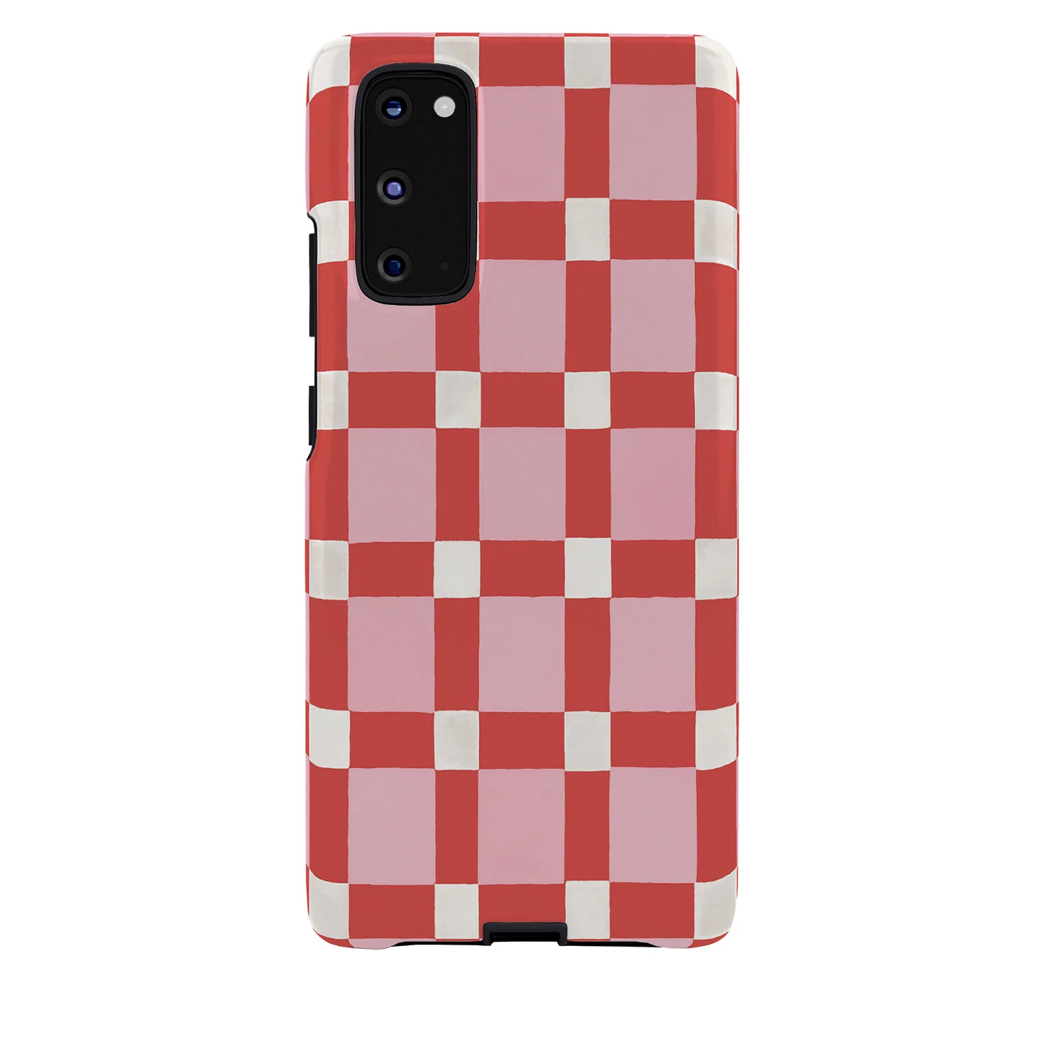 Ninola Design Checker Mosaic Pink Red Phone Case - Image 37