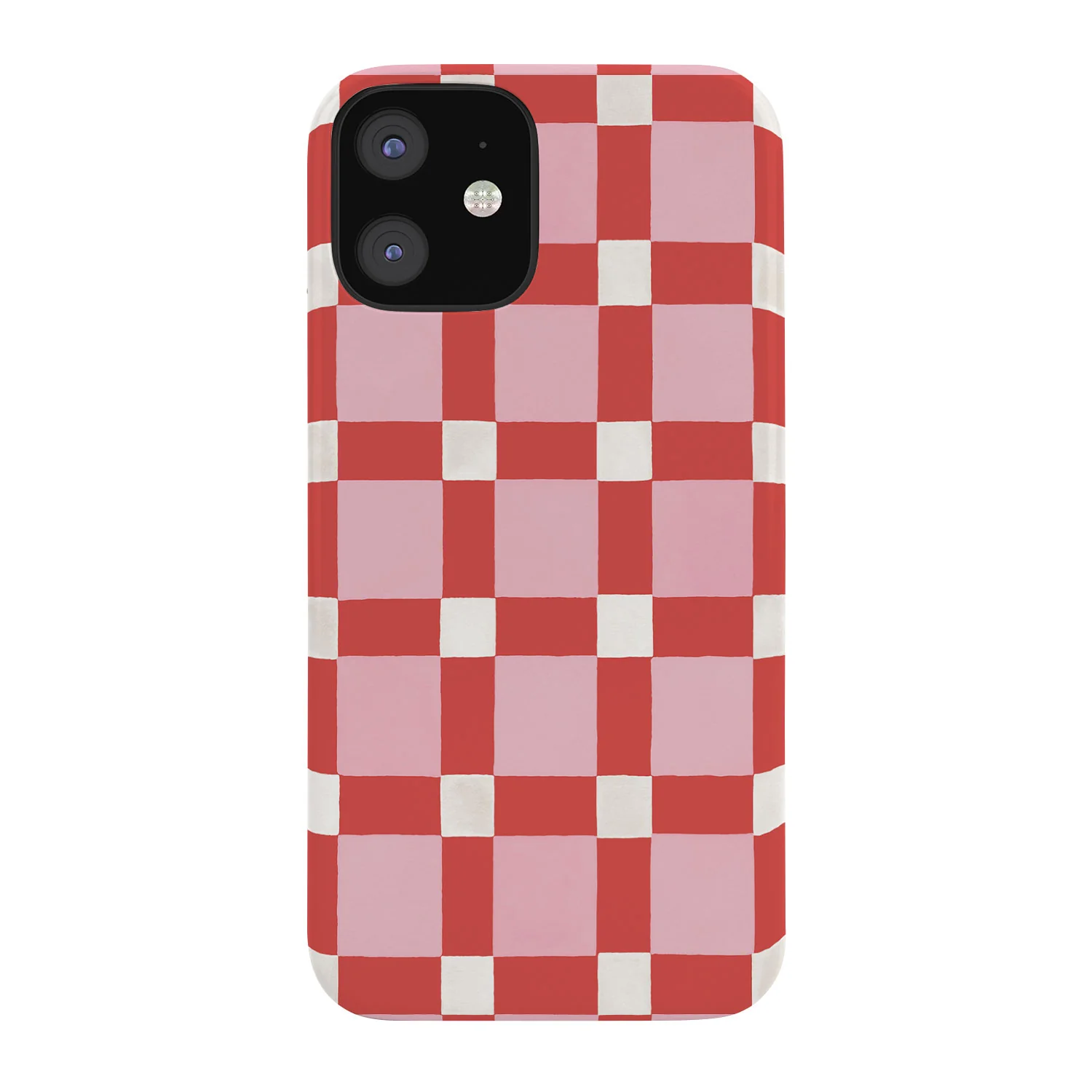 Ninola Design Checker Mosaic Pink Red Phone Case - Image 5