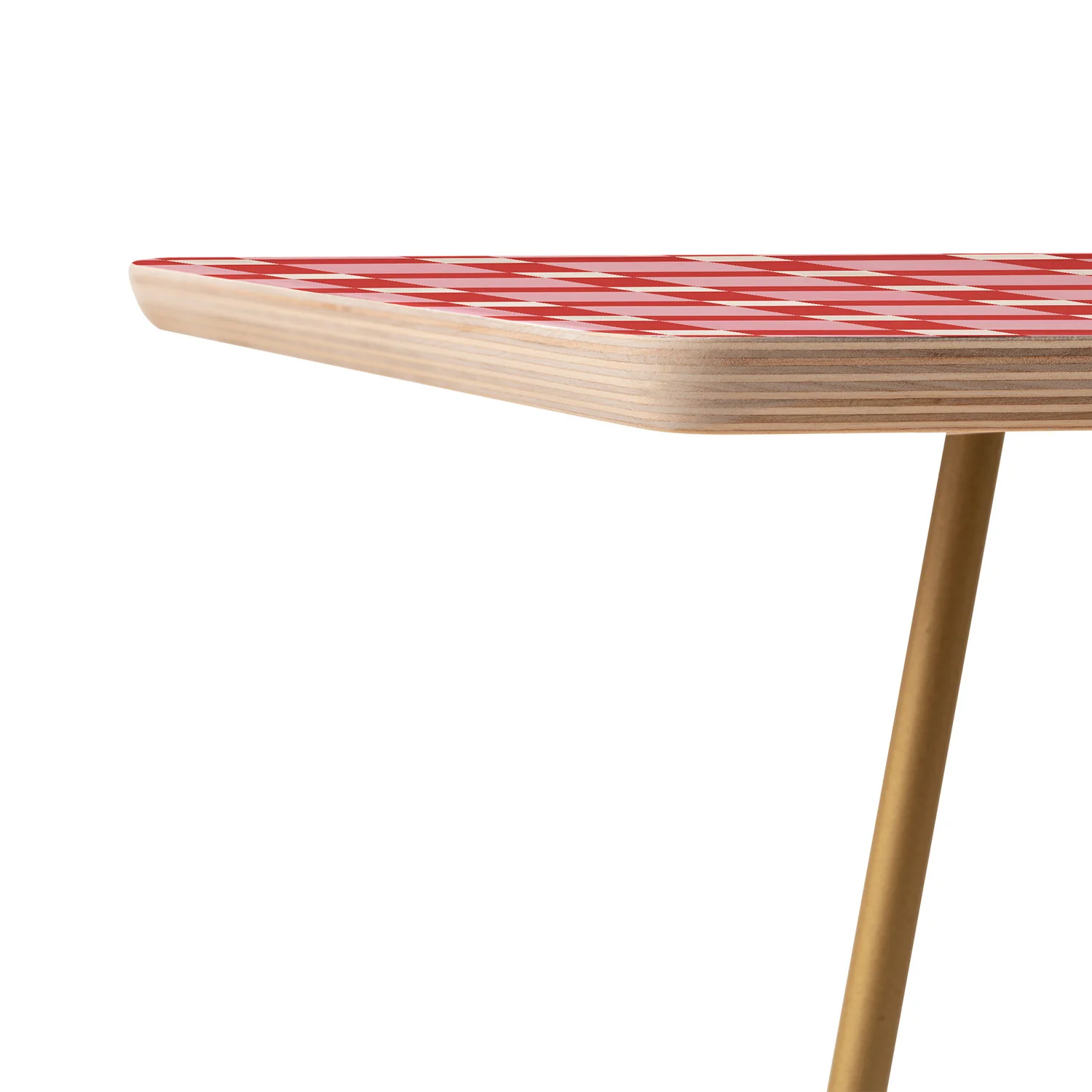 Ninola Design Checker Mosaic Pink Red Side Table - Image 5
