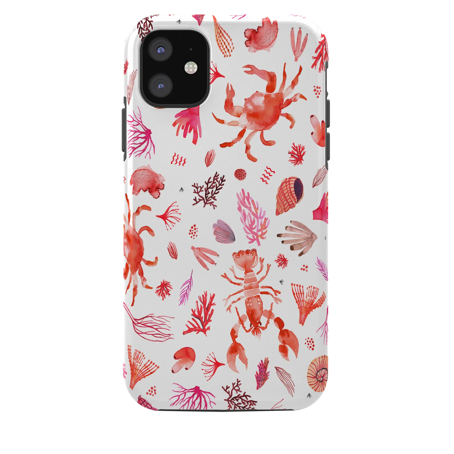 Ninola Design Crabs Lobsters Coastal Coral Reef Red Phone Case - Image 28