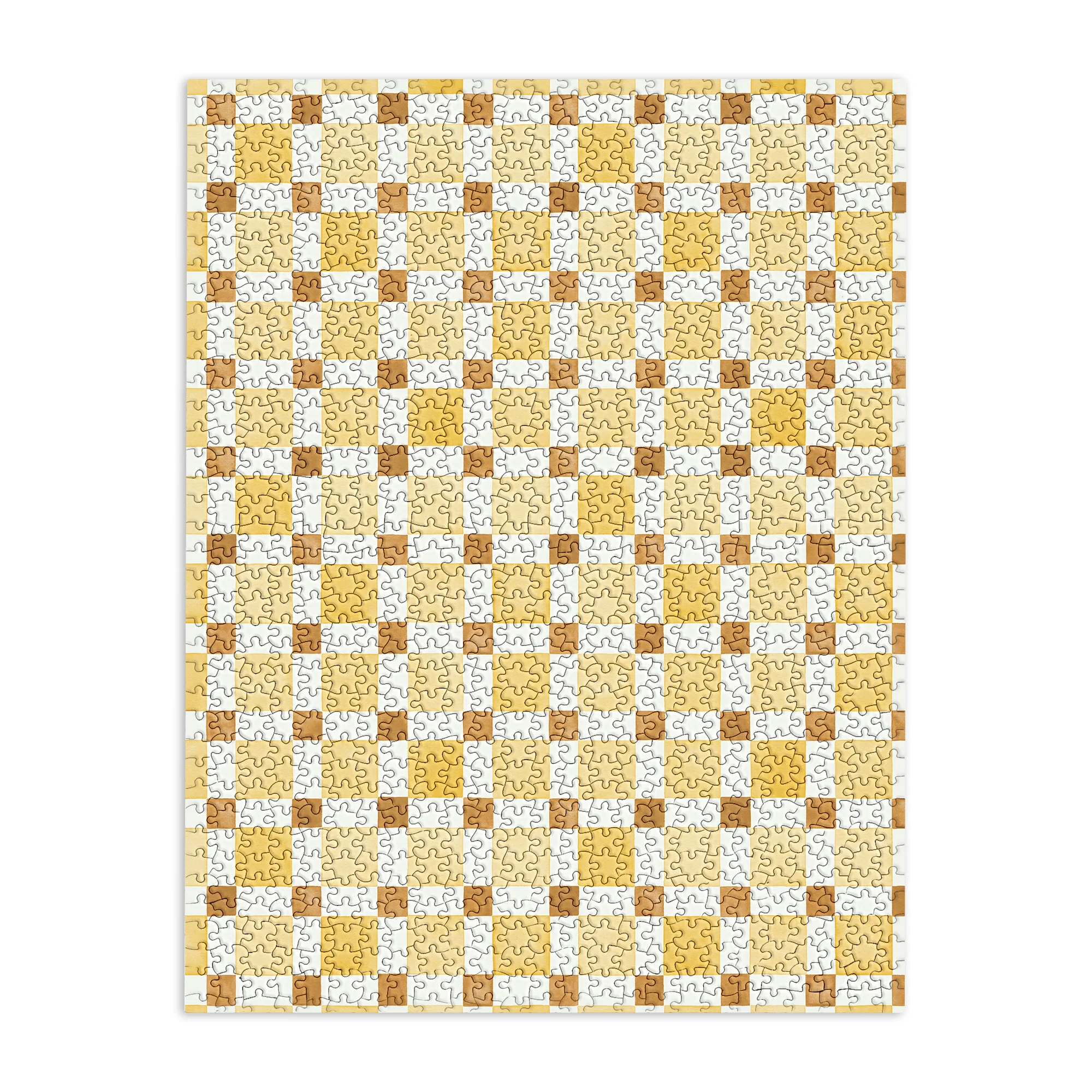 Ninola Design Everyday Artifact Checker Mosaic Tiles Geometry Yellow Puzzle - Image 3