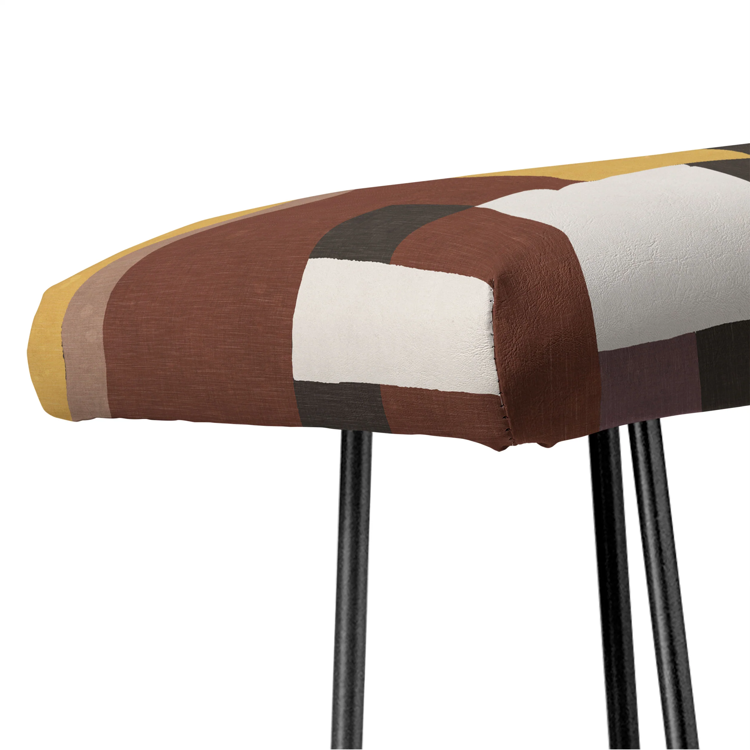Ninola Design Everyday Artifact Modern Color Block Texture Earthy Bench - Image 6
