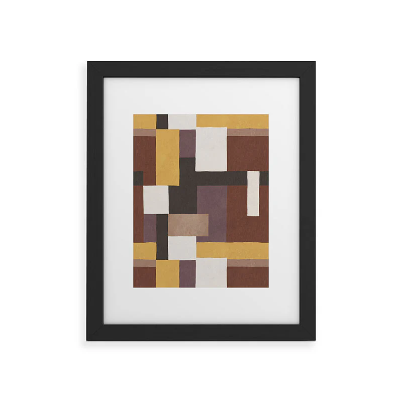 Ninola Design Everyday Artifact Modern Color Block Texture Earthy Framed Art Print - Image 7
