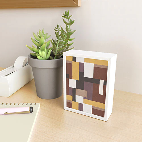 Ninola Design Everyday Artifact Modern Color Block Texture Earthy Framed Mini Art Print - Image 5
