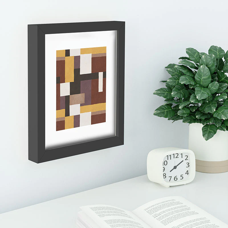 Ninola Design Everyday Artifact Modern Color Block Texture Earthy Recessed Framing Rectangle - Image 2