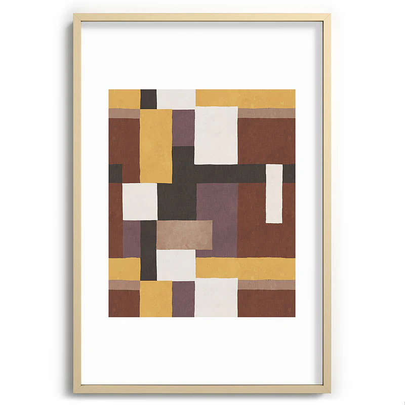 Ninola Design Everyday Artifact Modern Color Block Texture Earthy Recessed Framing Rectangle - Image 29