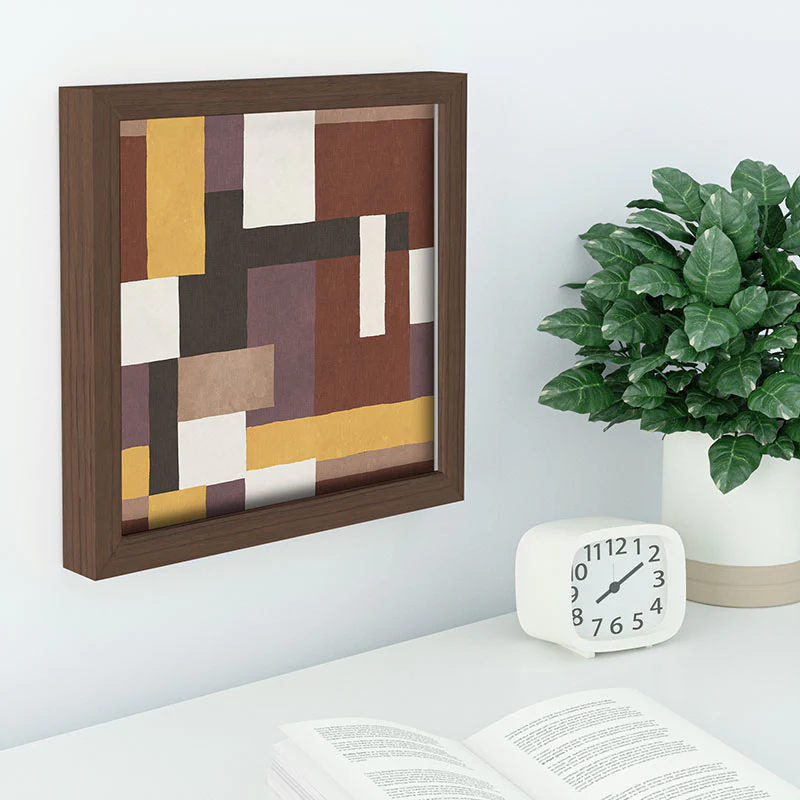 Ninola Design Everyday Artifact Modern Color Block Texture Earthy Recessed Framing Square - Image 8