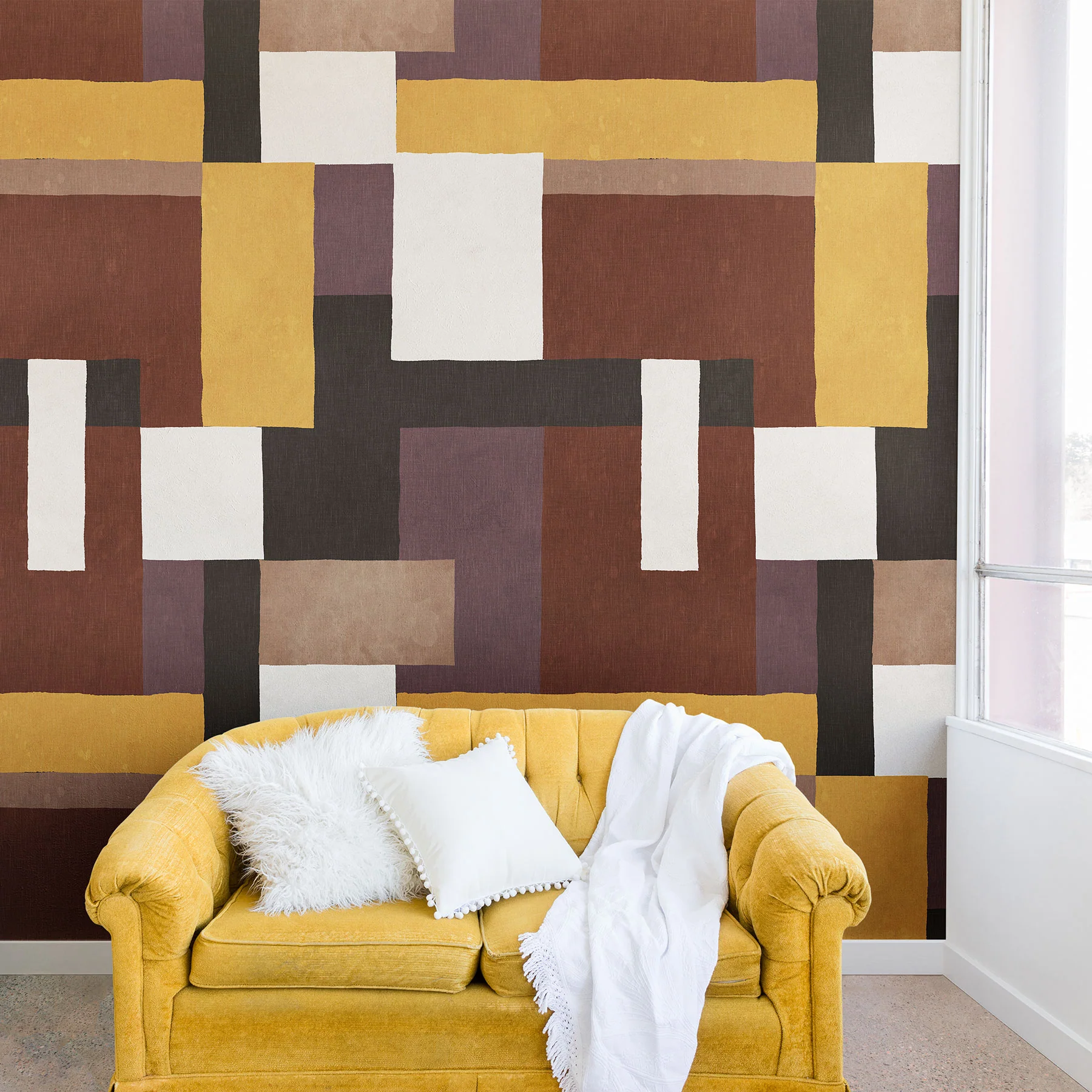 Ninola Design Everyday Artifact Modern Color Block Texture Earthy Wall Mural - Image 3