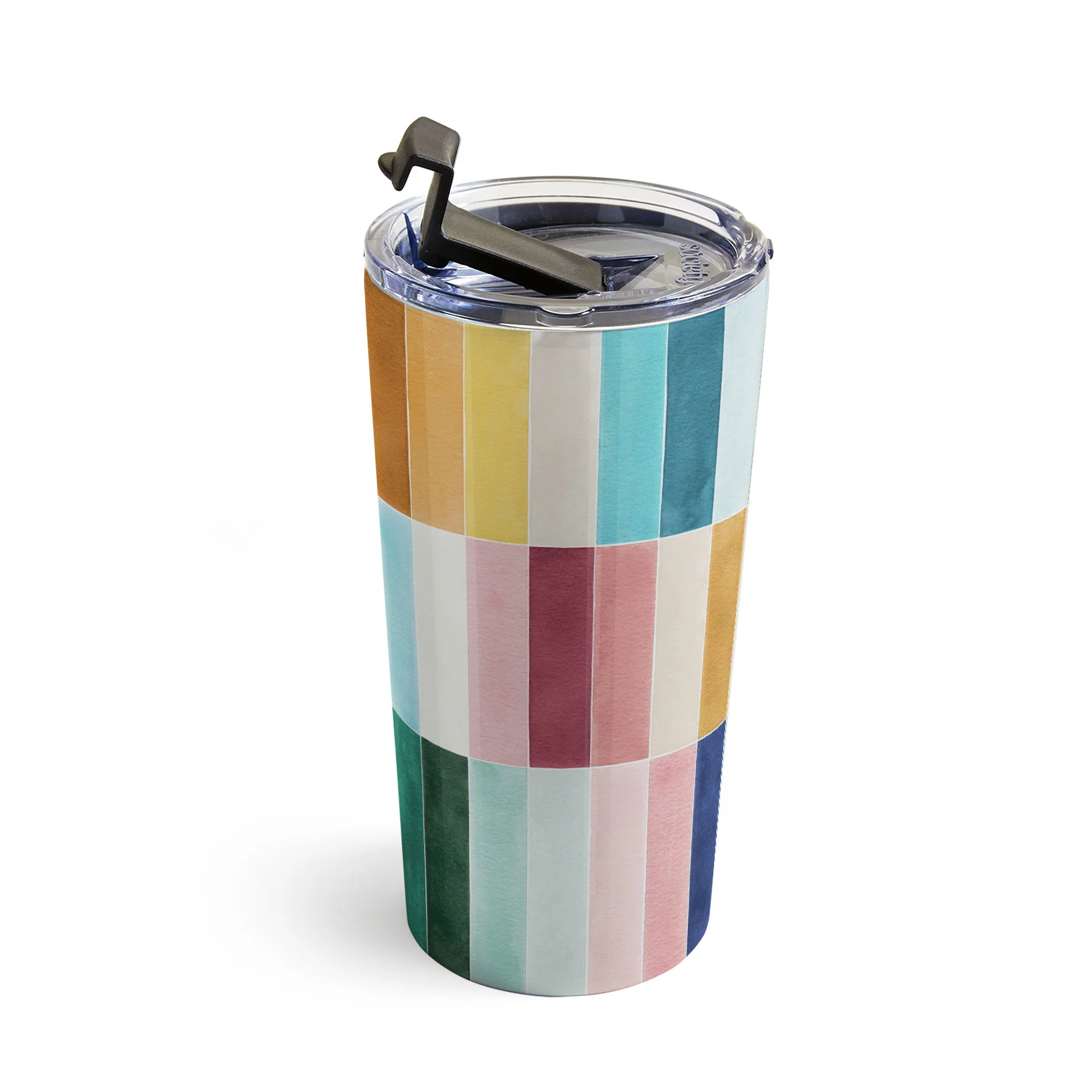 Ninola Design Modern Craft Rectangular Colorful Tiles Color Utopia Travel Mug - Image 3