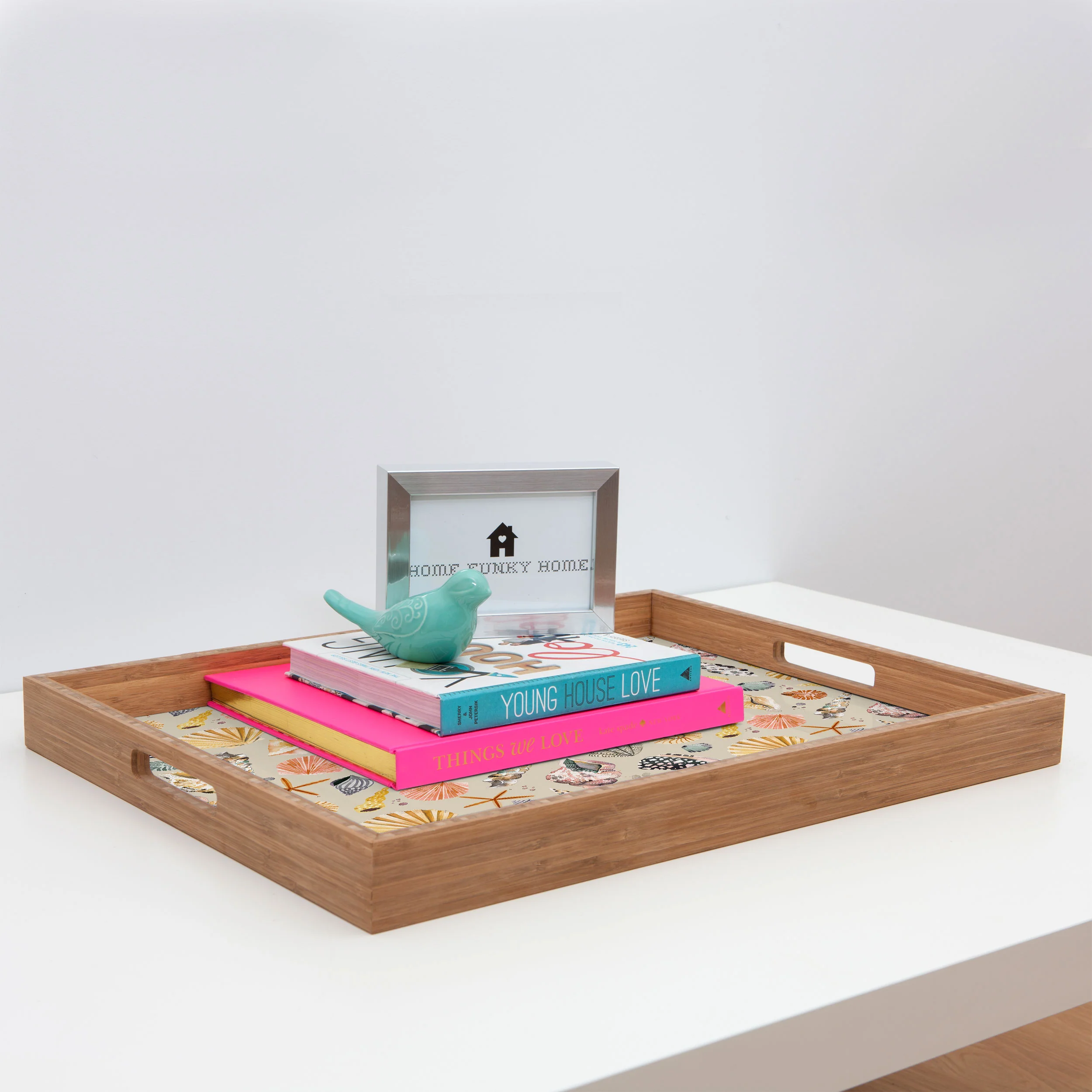 Ninola Design Sea Shells Ocean Marine Coastal Sand Rectangular Tray - Image 3