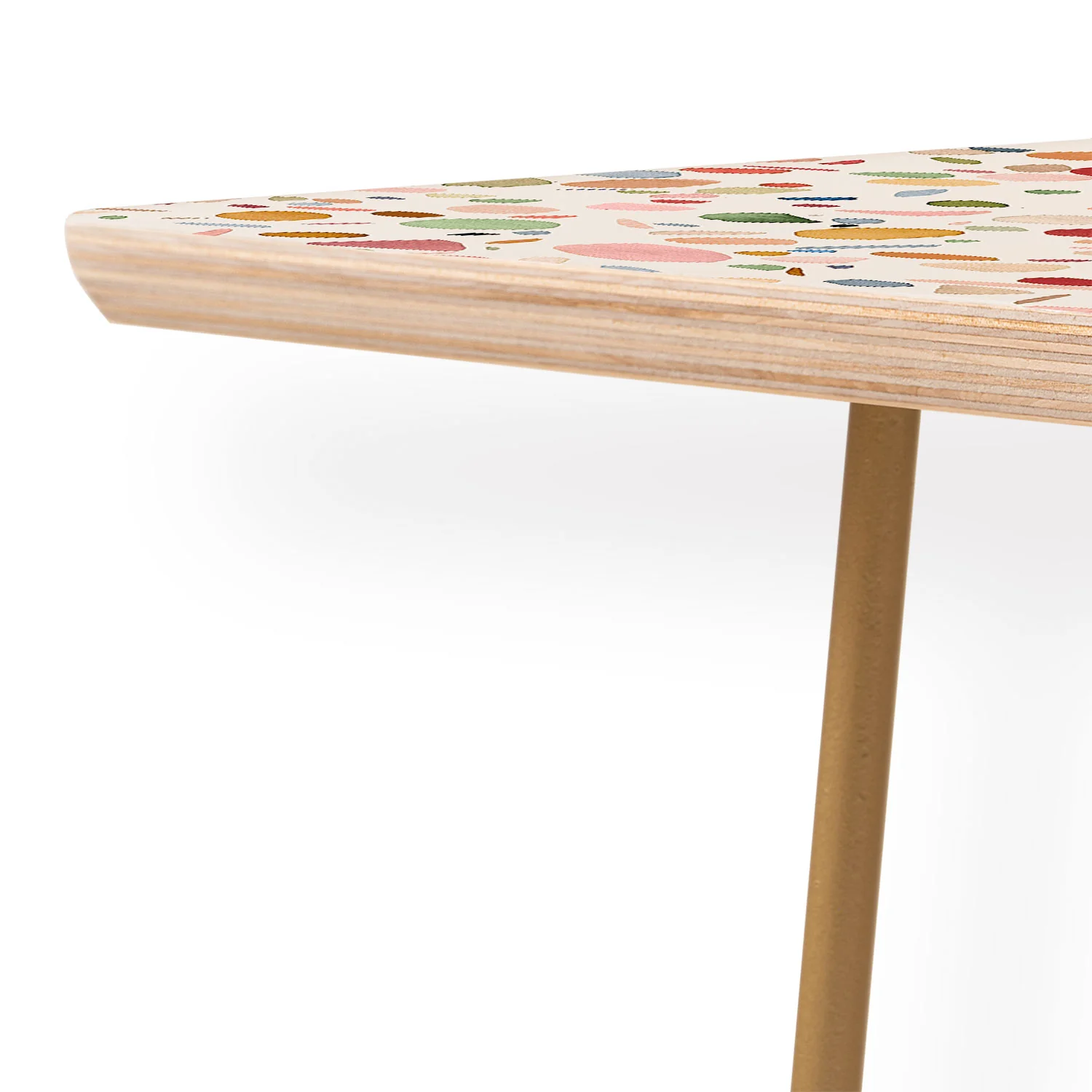 Ninola Design Terrazzo Pebbles Speckled Confetti Texture Coffee Table - Image 5