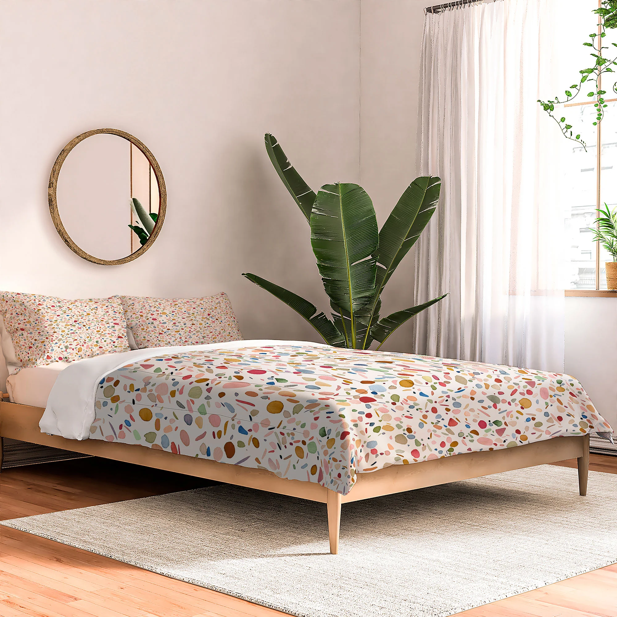 Ninola Design Terrazzo Pebbles Speckled Confetti Texture Comforter - Image 14