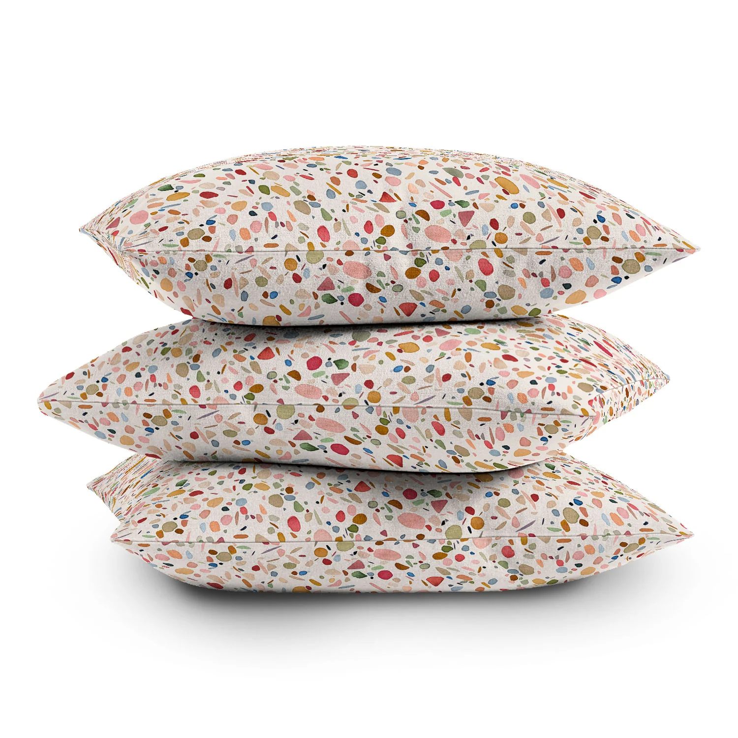 Ninola Design Terrazzo Pebbles Speckled Confetti Texture Outdoor Throw Pillow - Image 15
