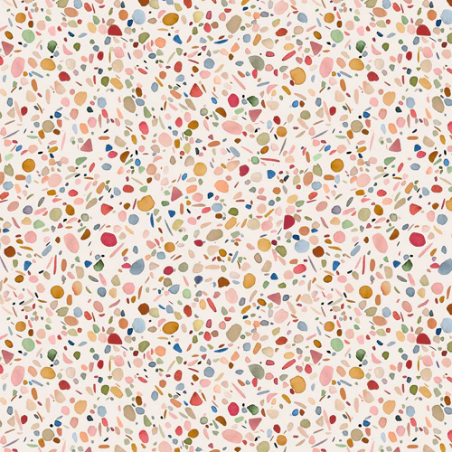 Ninola Design Terrazzo Pebbles Speckled Confetti Texture Shower Curtain - Image 7