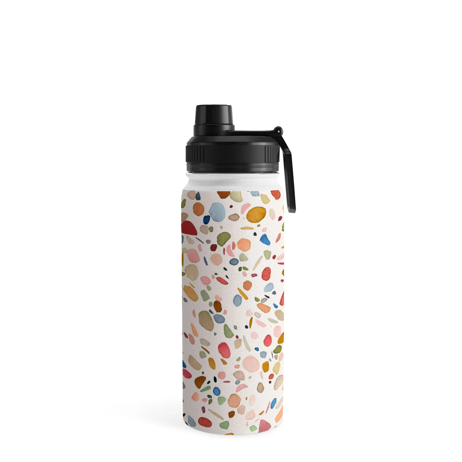 Ninola Design Terrazzo Pebbles Speckled Confetti Texture Water Bottle - Image 13