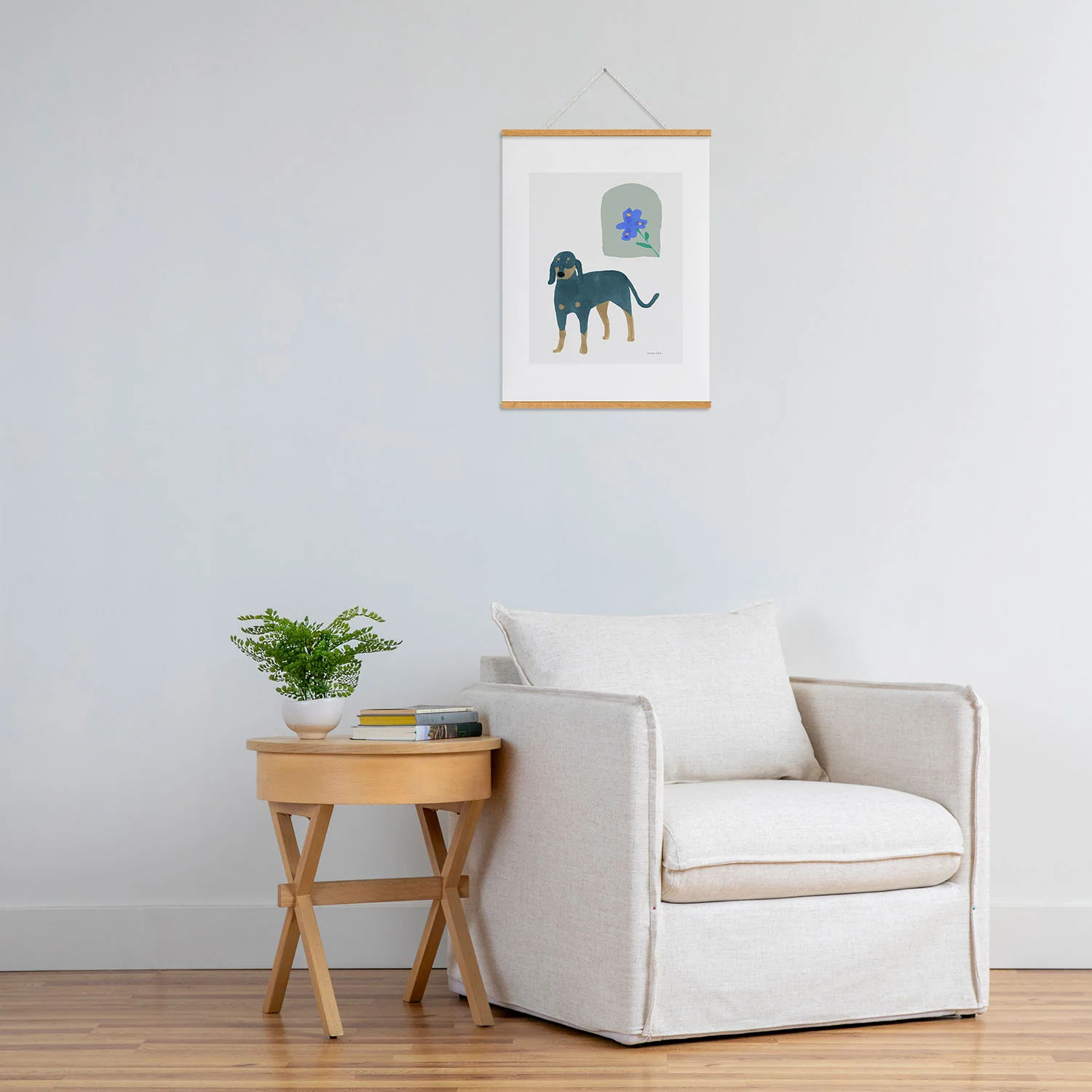 norarikka Dog and a Mini HalfRound Window Art Print - Image 39