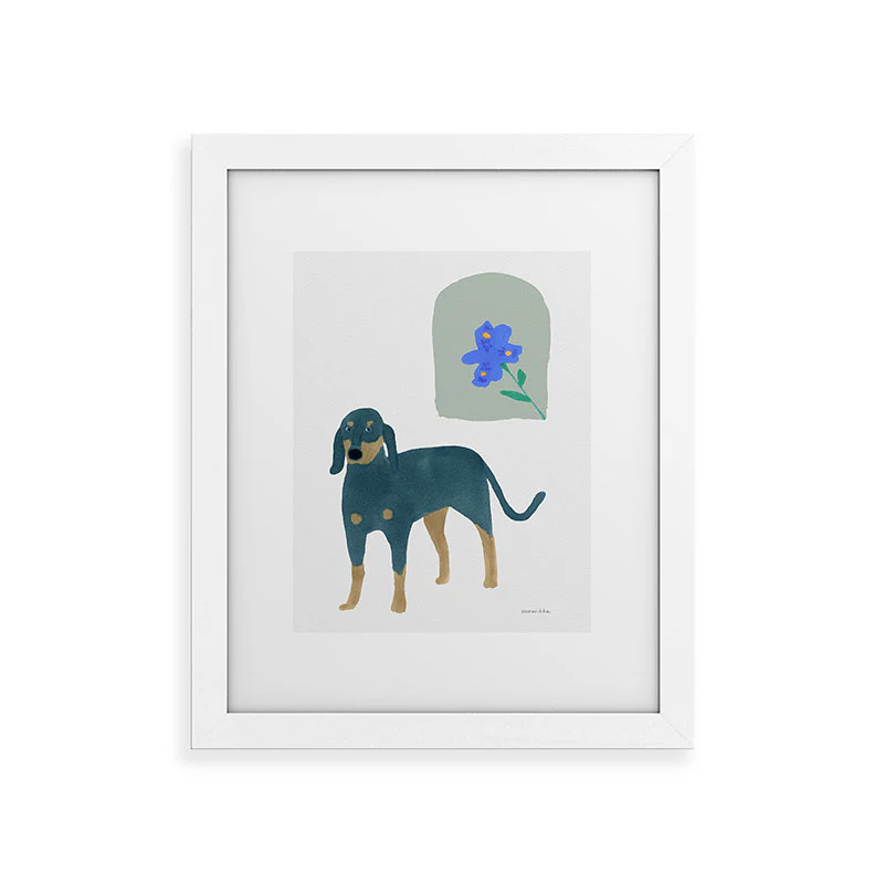 norarikka Dog and a Mini HalfRound Window Framed Art Print - Image 19