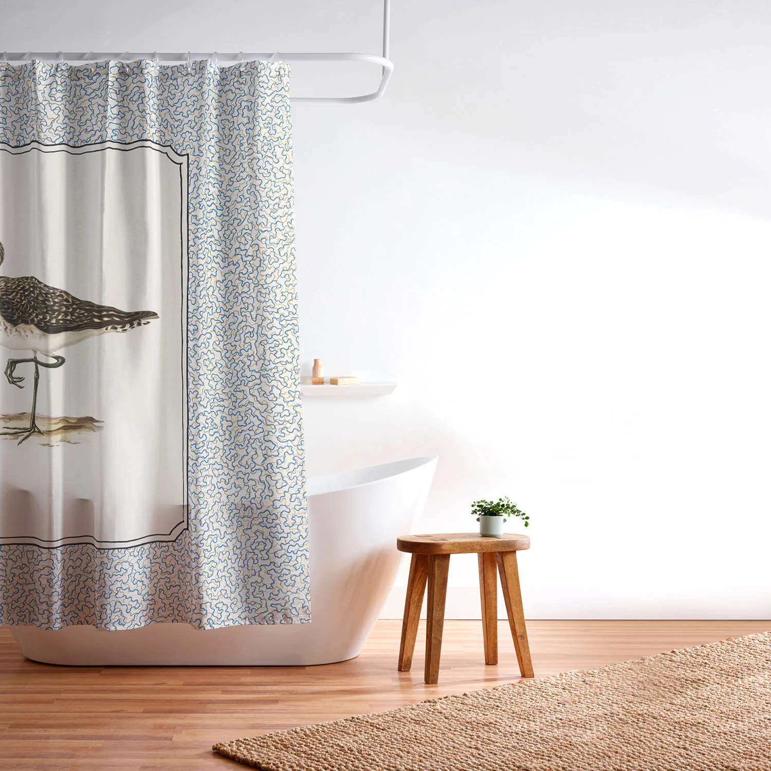 Oh Fine! Art Balancing Sandpiper Shower Curtain - Image 3